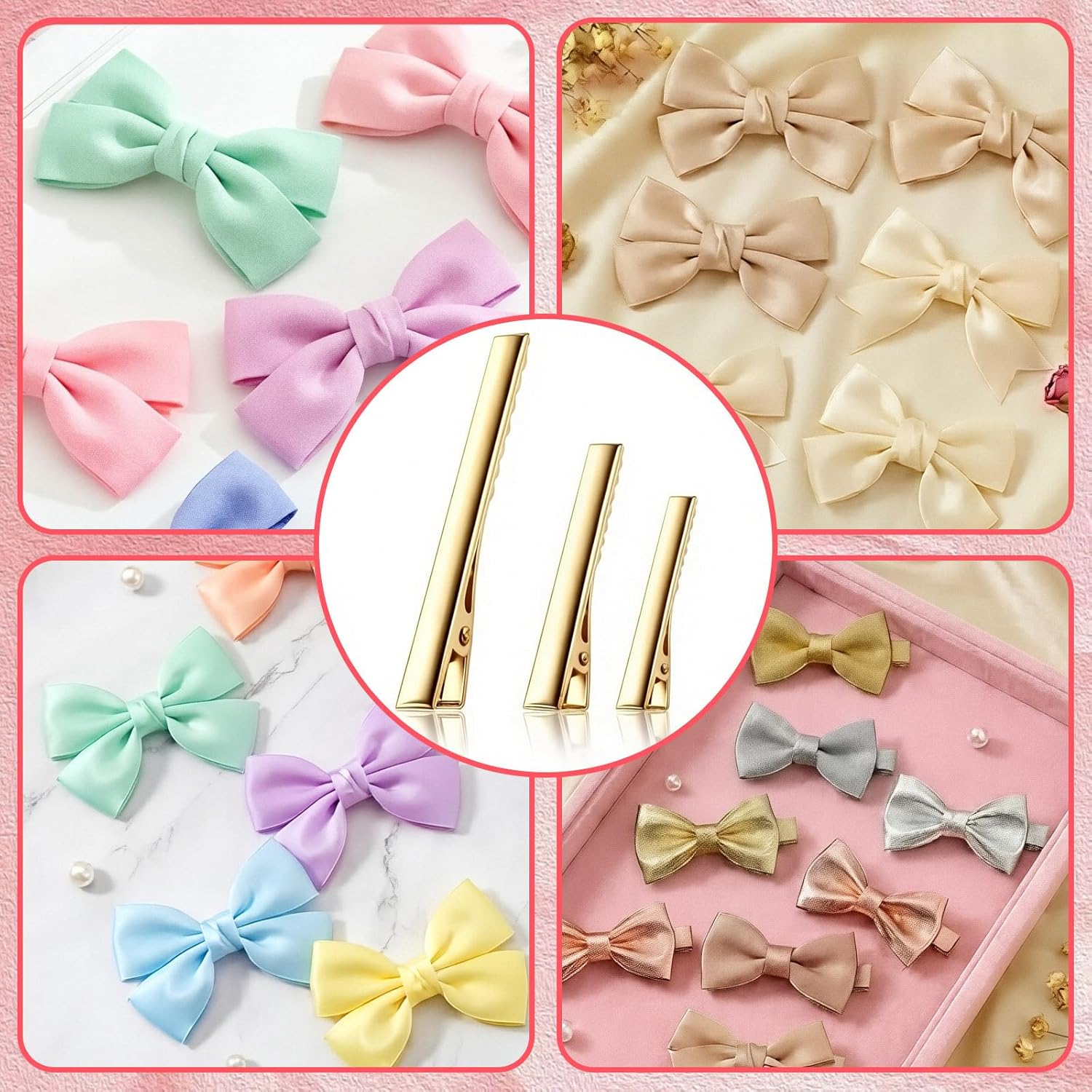 30-Pack Alligator Hair Clips - 3 Sizes (3