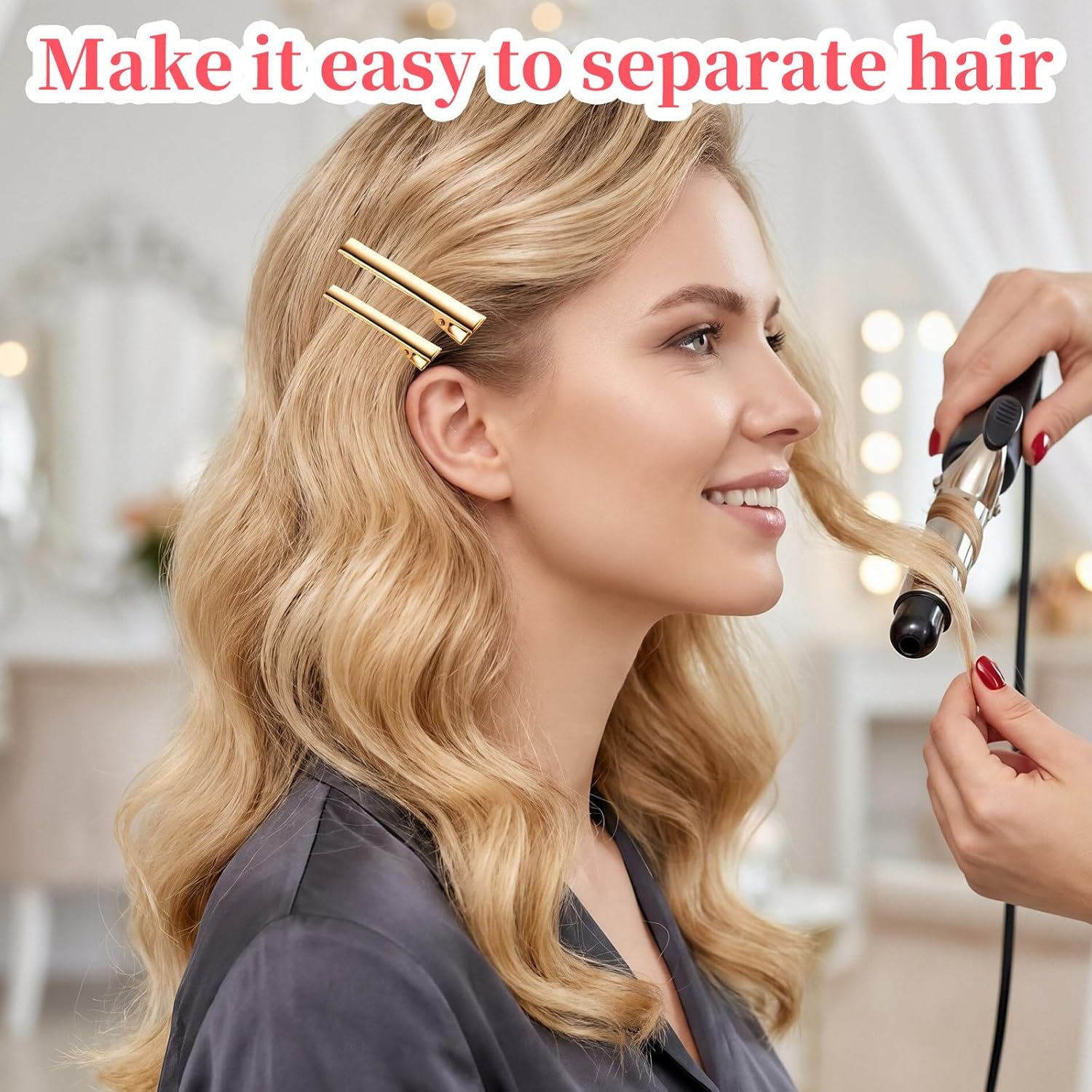 30-Pack Alligator Hair Clips - 3 Sizes (3