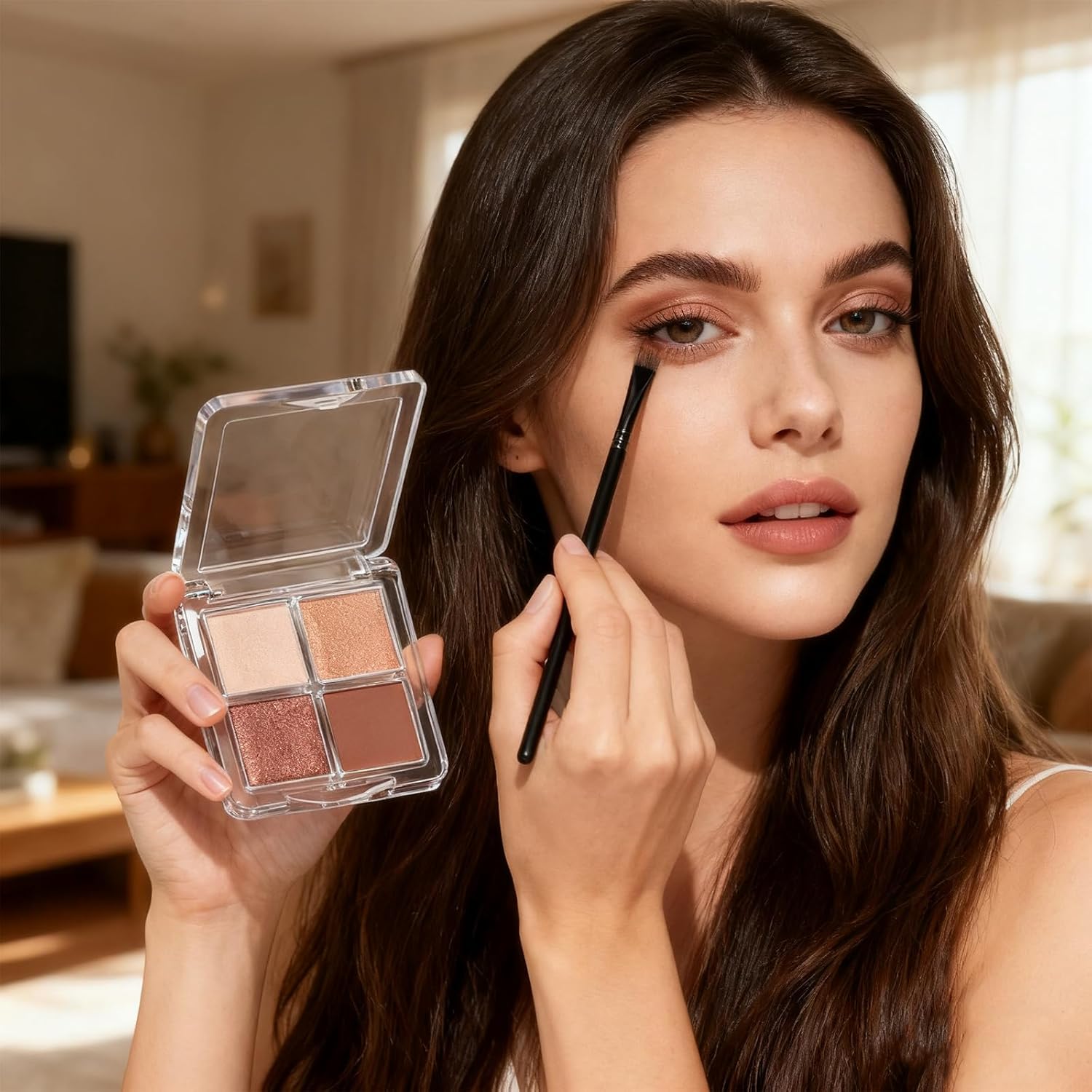 4-Pack Empty Lipstick Palette - 4 Grid Clear Empty Makeup Palette Cases - Highlighters Sample DIY Eyeshadow Powder Blush Lipstick Boxes - Travel Eye Shadow Dispensing Storage Container - Image 3