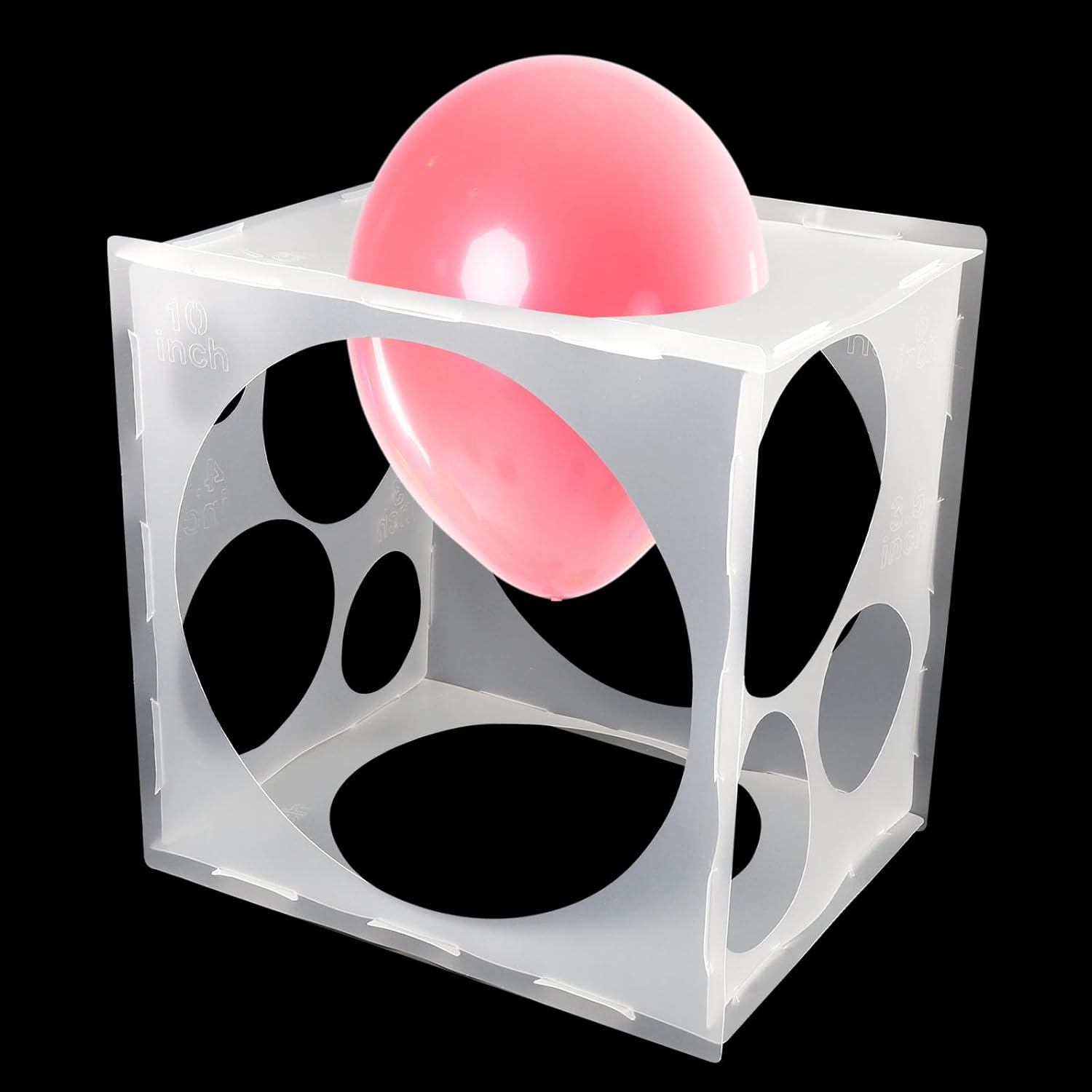 11 Holes Plastic Balloon Sizer Cube Box Collapsible 2-10 Inch Balloon Sizer Cube Boxs Size Measurement Tools for Balloons Decorations, Arches - Image 6