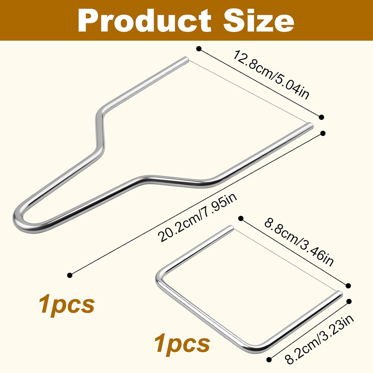 2-Pack Stainless Steel Wire Cheese Slicer - 2 Sizes Hand Held Cheese Butter Block Cutter for Cheddar, Gruyere, Raclette, Mozzarella - Easy And Fast Cutting Hard Or Semi Hard Block Cheeses - Image 1