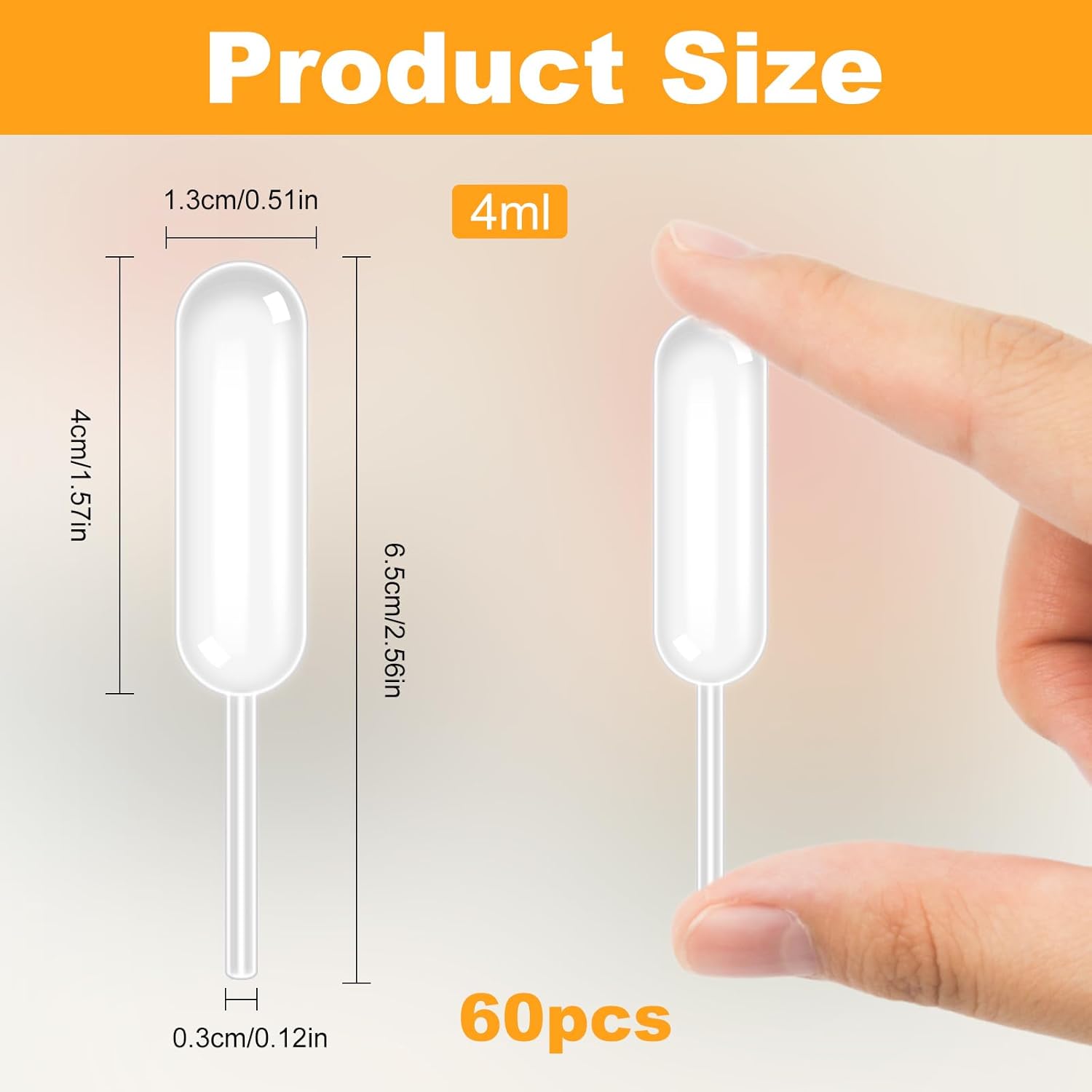 25Pcs Cupcakes Pipettes, 4ml Clear Plastic Pipettes - Transfer Liquid Pipettes Dropper for Chocolate, Strawberries Cupcakes, Ice Cream, Mini Cakes, Waffles, Children's Painting, Kitchen Supplies - Image 2