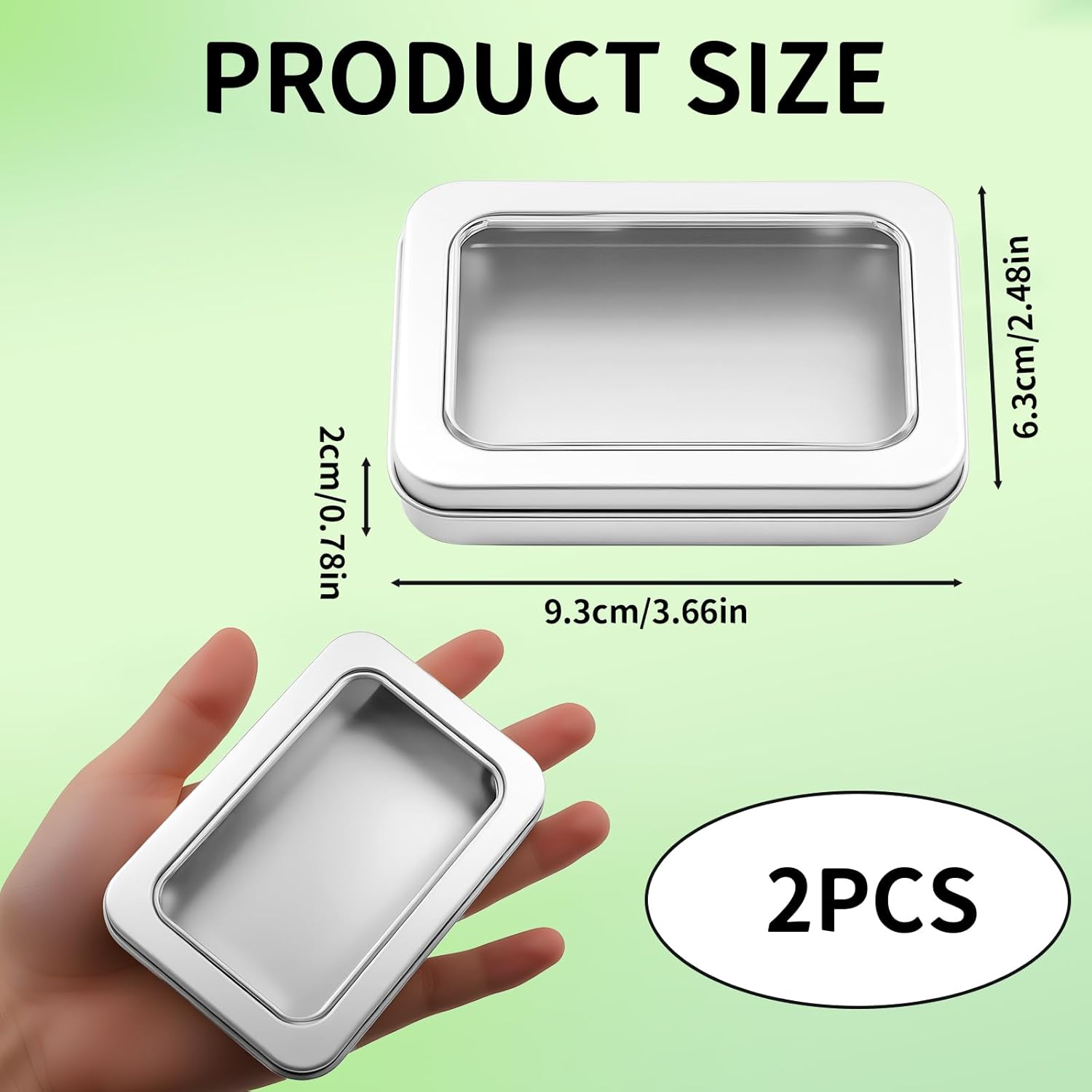 2-Pack Cotton Ball Holder for Travel & Bathroom - Dental Floss Qtip Dispenser Holders - Portable Travel Floss Case Box - Empty Metal Cotton Swab Hair Ties Floss Picks Containers w/Dustproof Lid - Image 1