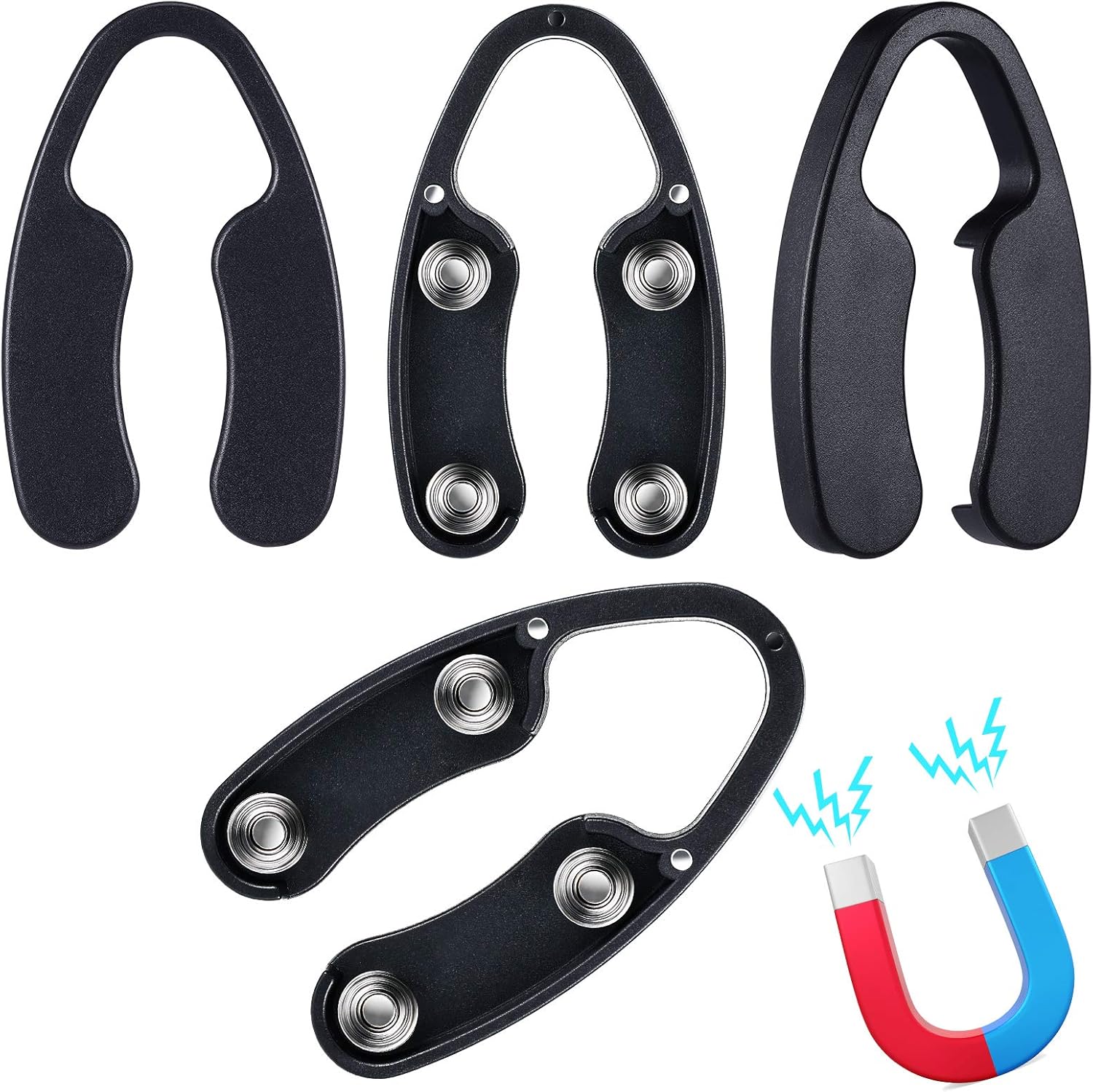 Foil Cutter for Wine Bottles Magnetic Black Wine Foil Tools Stainless Steel ABS Cutters Bottle Opener Top Removes Effortlessly Design for Outdoor Indoor Parties Daily Application Accessory - Image 1