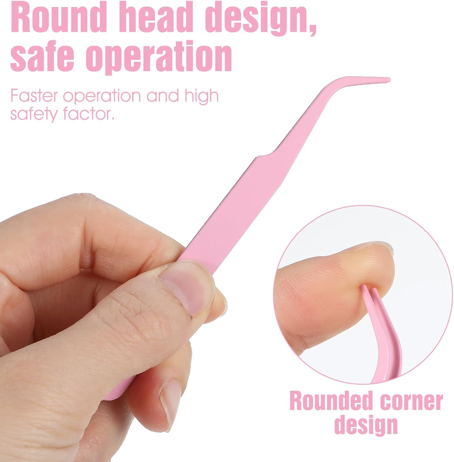 5PCS Lash Extension Tweezers,Stainless Steel Lash Applicator Tools Multipurpose Tweezers for Intricate Projects Scrapbooking Cardmaking Stickers Isolation Nail Art DIY Craft Projects - Image 2