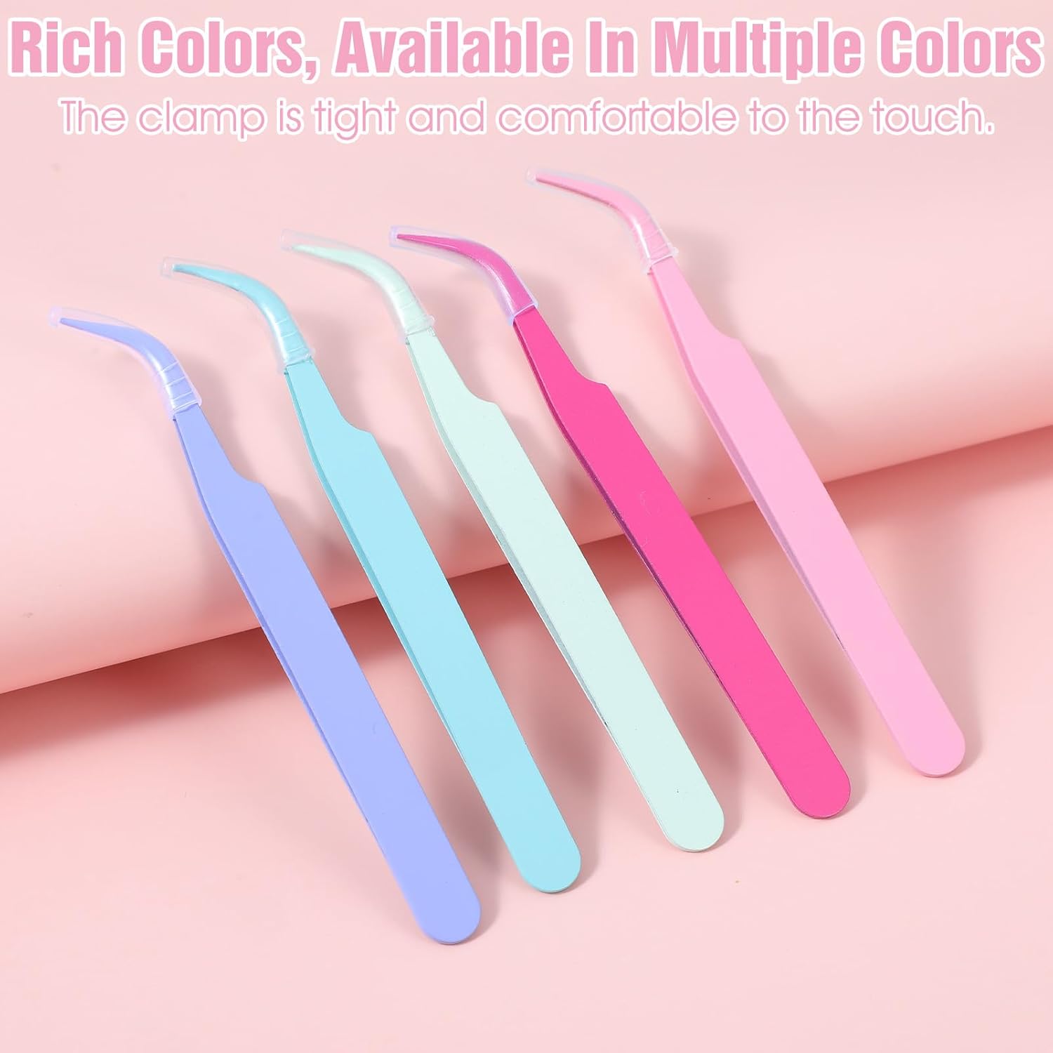 5PCS Lash Extension Tweezers,Stainless Steel Lash Applicator Tools Multipurpose Tweezers for Intricate Projects Scrapbooking Cardmaking Stickers Isolation Nail Art DIY Craft Projects - Image 3