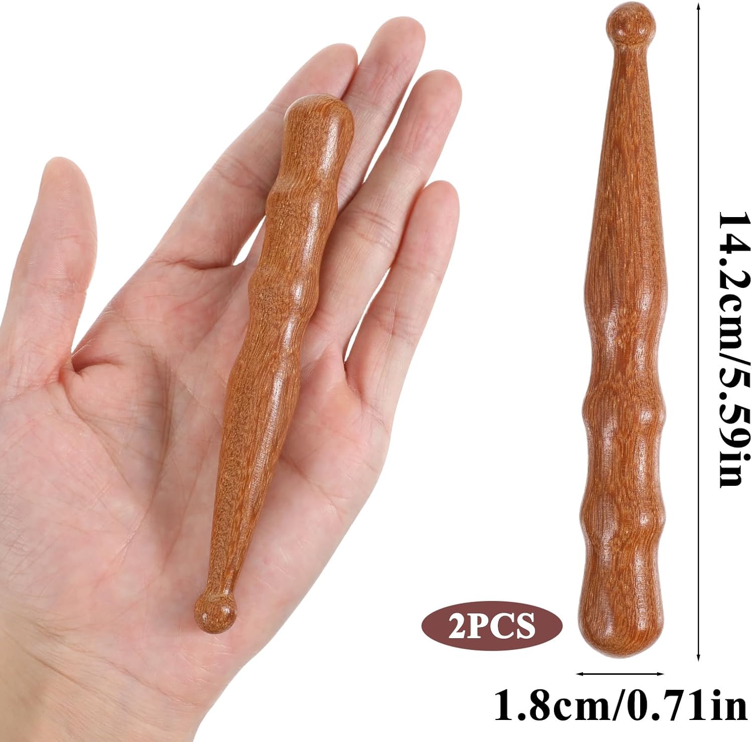 Massage Pen,Wooden Massage Tools Acupressure Pen Pressure Point Tool for Relaxing Body Hand Foot - Image 1