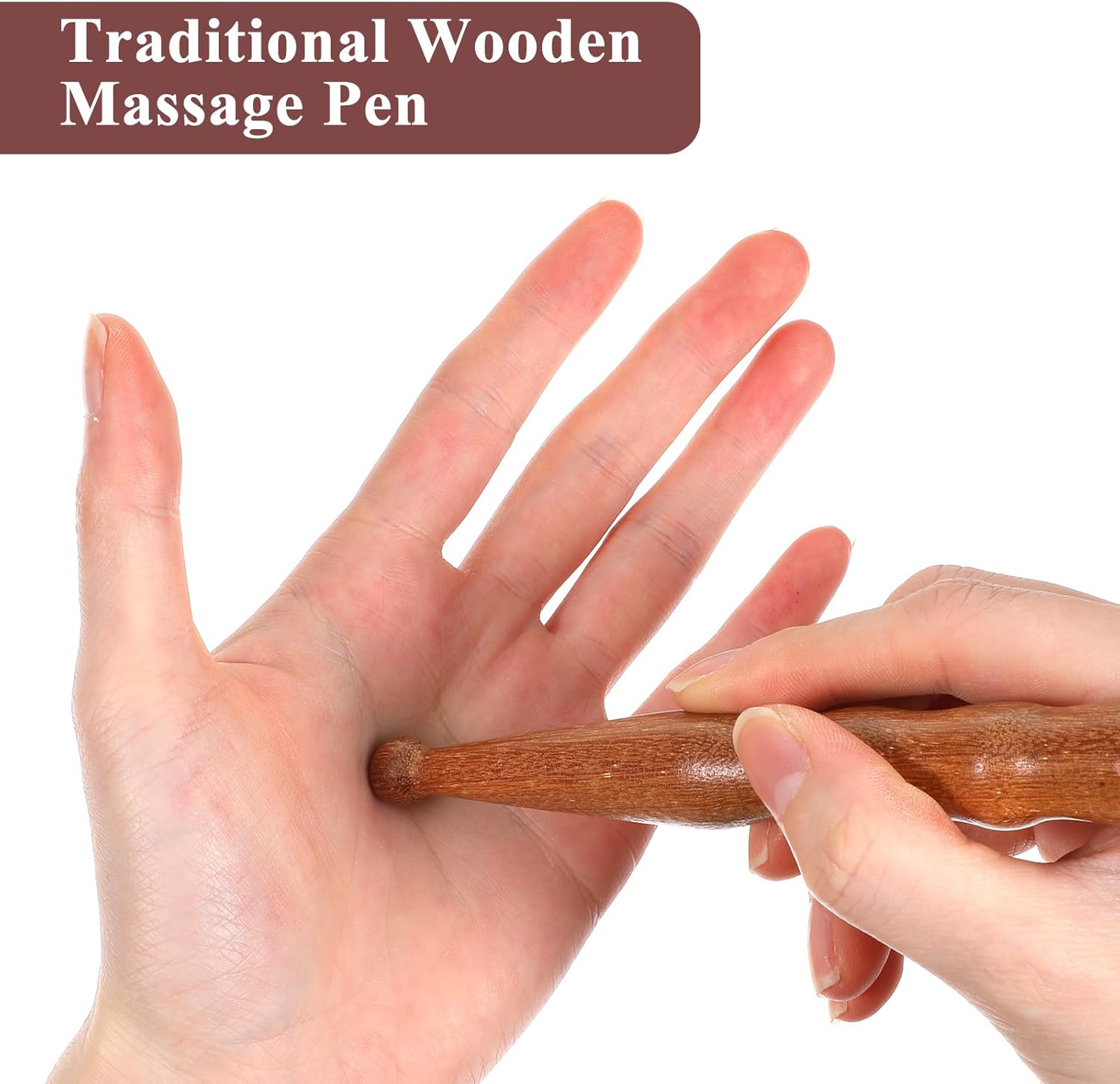Massage Pen,Wooden Massage Tools Acupressure Pen Pressure Point Tool for Relaxing Body Hand Foot - Image 2