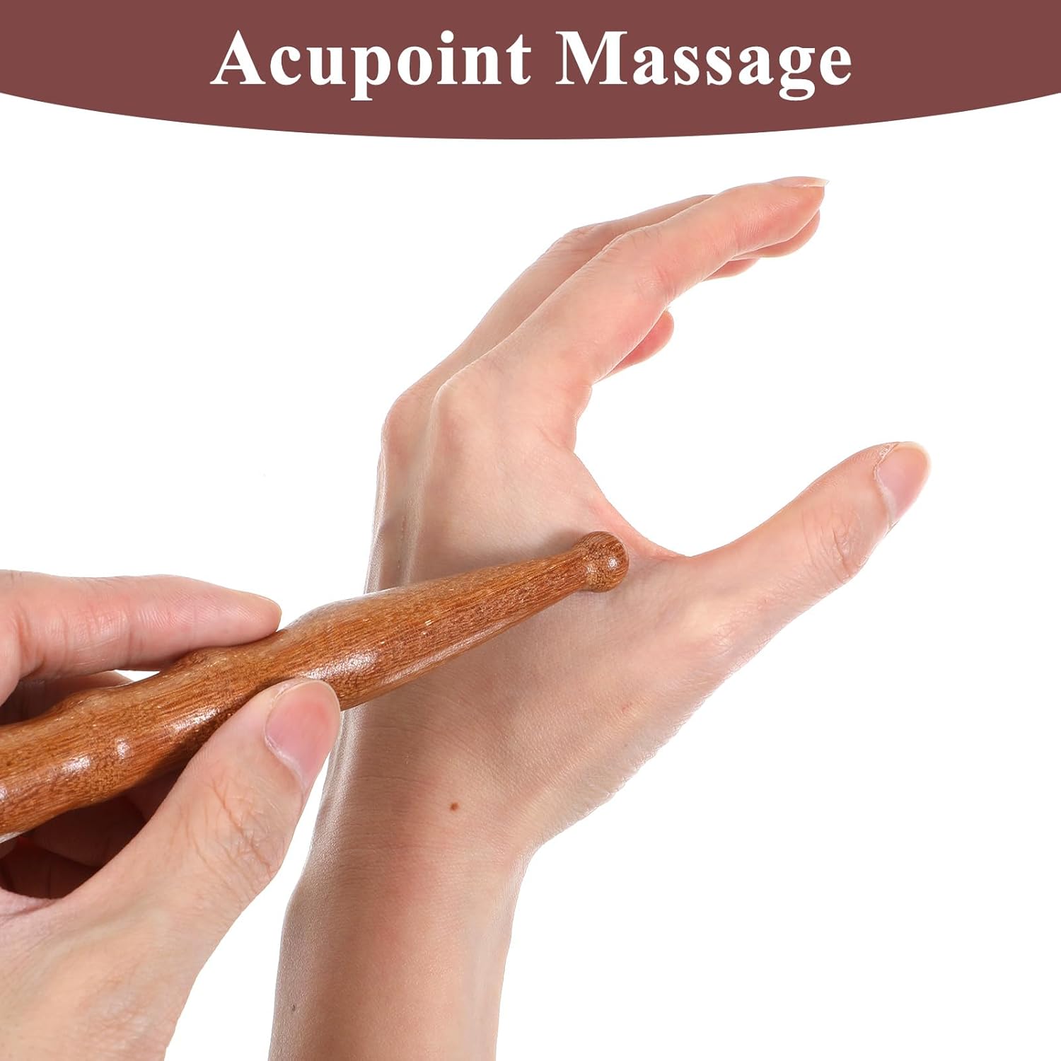 Massage Pen,Wooden Massage Tools Acupressure Pen Pressure Point Tool for Relaxing Body Hand Foot - Image 4
