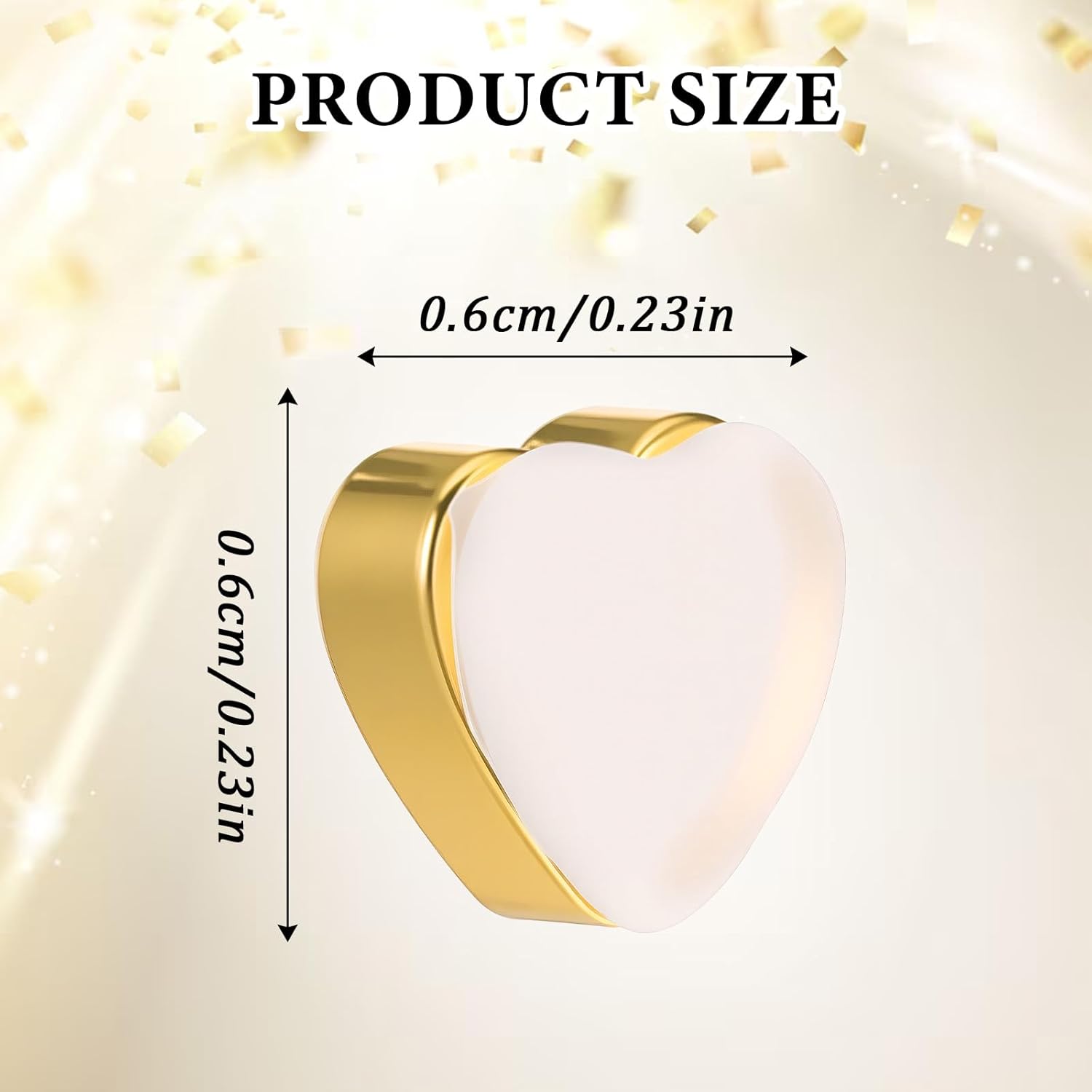 12 Pcs Silicone Flat Earring Backs for Studs, Clear Comfort Design, Earring Backs Replacements for Heavy Earrings Heart Shape - Image 1