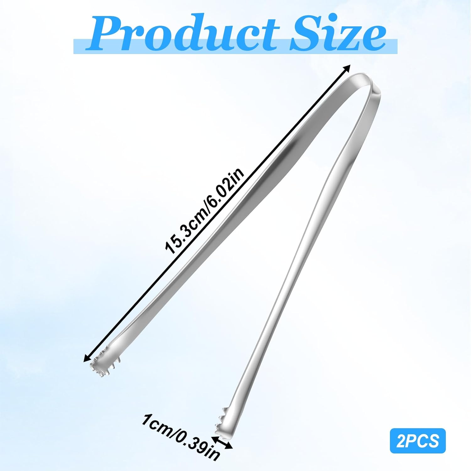 2PCS Egg Chalaza Removal Tool,Stainless Steel Tongs,Toothed Design Eggshell Fragment Membrane Remover Tong,Multipurpose Kitchen Tool for Cooking Food Cake Bakers Pastry Chefs - Image 1