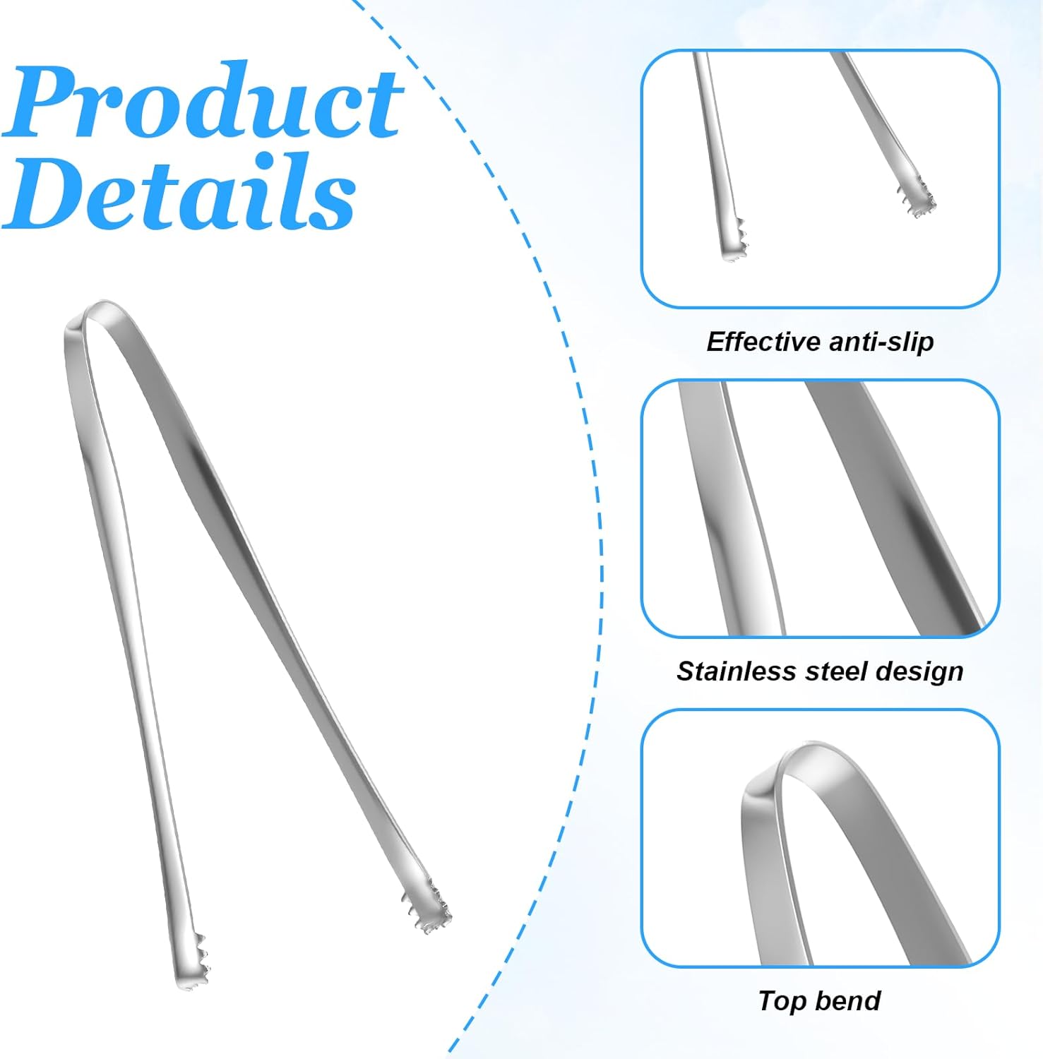 2PCS Egg Chalaza Removal Tool,Stainless Steel Tongs,Toothed Design Eggshell Fragment Membrane Remover Tong,Multipurpose Kitchen Tool for Cooking Food Cake Bakers Pastry Chefs - Image 2