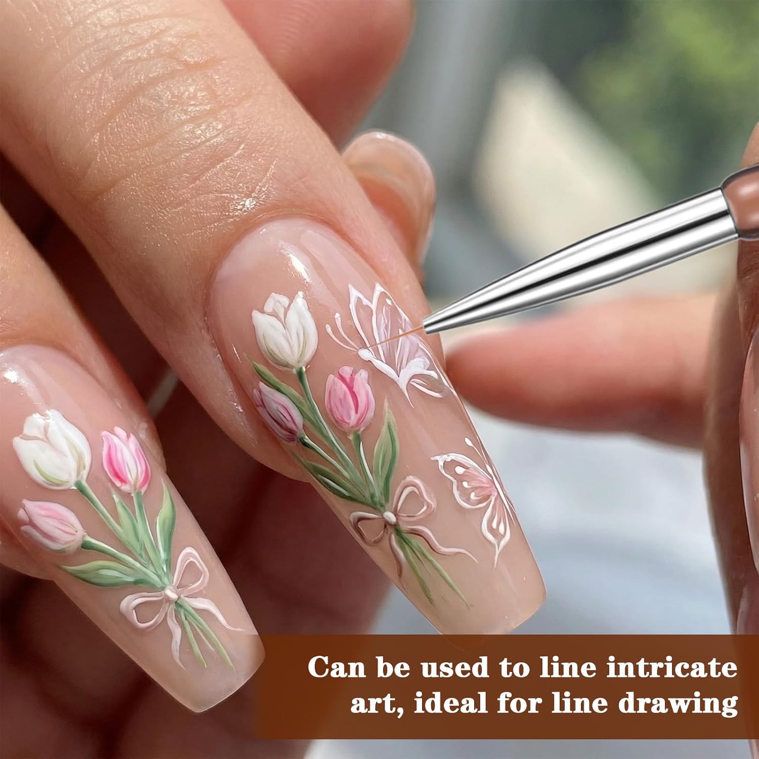 2Pcs Hard Gel Brushes for Nails,Flat Gel Nail Brushes Versatile Nail Design Brush for Petals,Leaves,Flowers Nails Design Tool for DIY Salon - Image 6