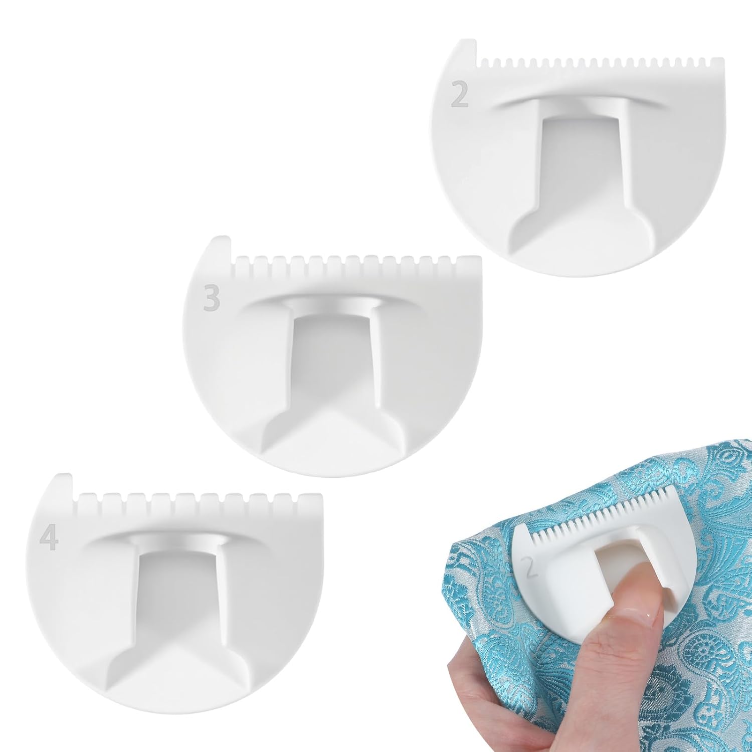 3PCS Finger Sewing Ruler Sewing Needle Gauge Measuring Tool Edge Stitch Lock Sewings Gauge for DIY Edge Even Stitching Lock Kit Quilting for Beginners and Seniors - Image 2