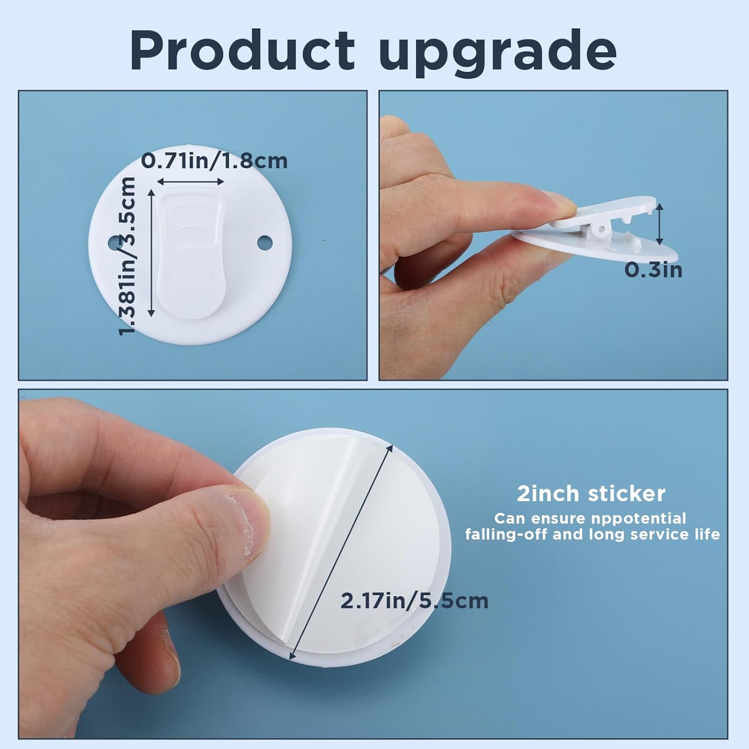 4Pcs Shower Curtain Clips to Wall, Self Stick Shower Clips for Curtain Closer for Avoid Water Splashing Windproof Out(White) - Image 1