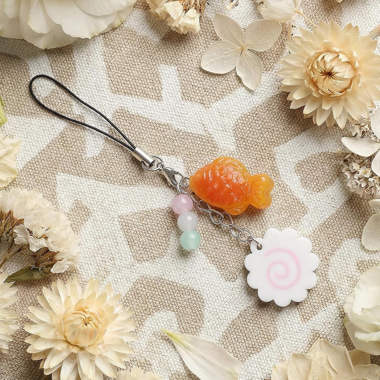 Cute Phone Charms,Cell Phone Strap Charm - Maki Fish Cake Taiyaki Cellphone Charm Strap - Image 3