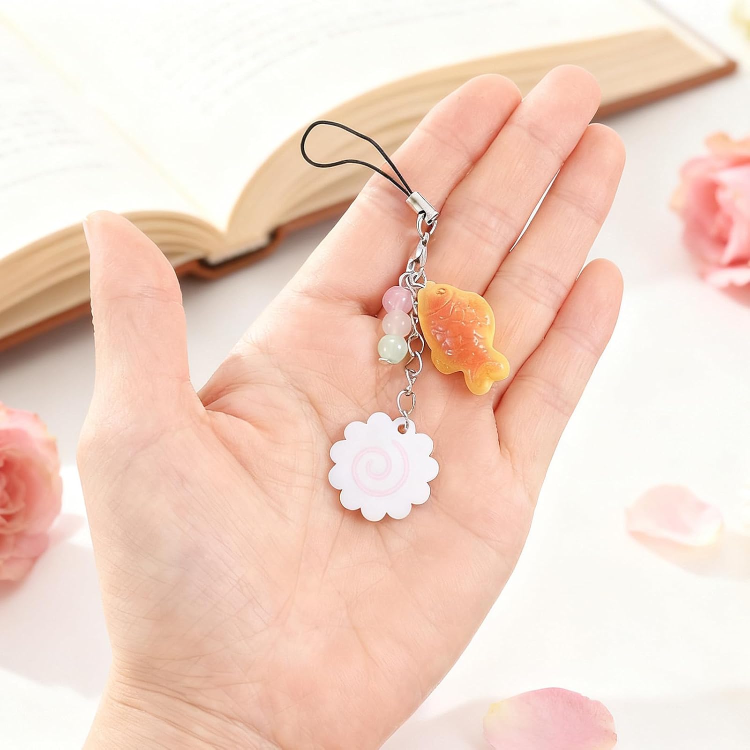 Cute Phone Charms,Cell Phone Strap Charm - Maki Fish Cake Taiyaki Cellphone Charm Strap - Image 4