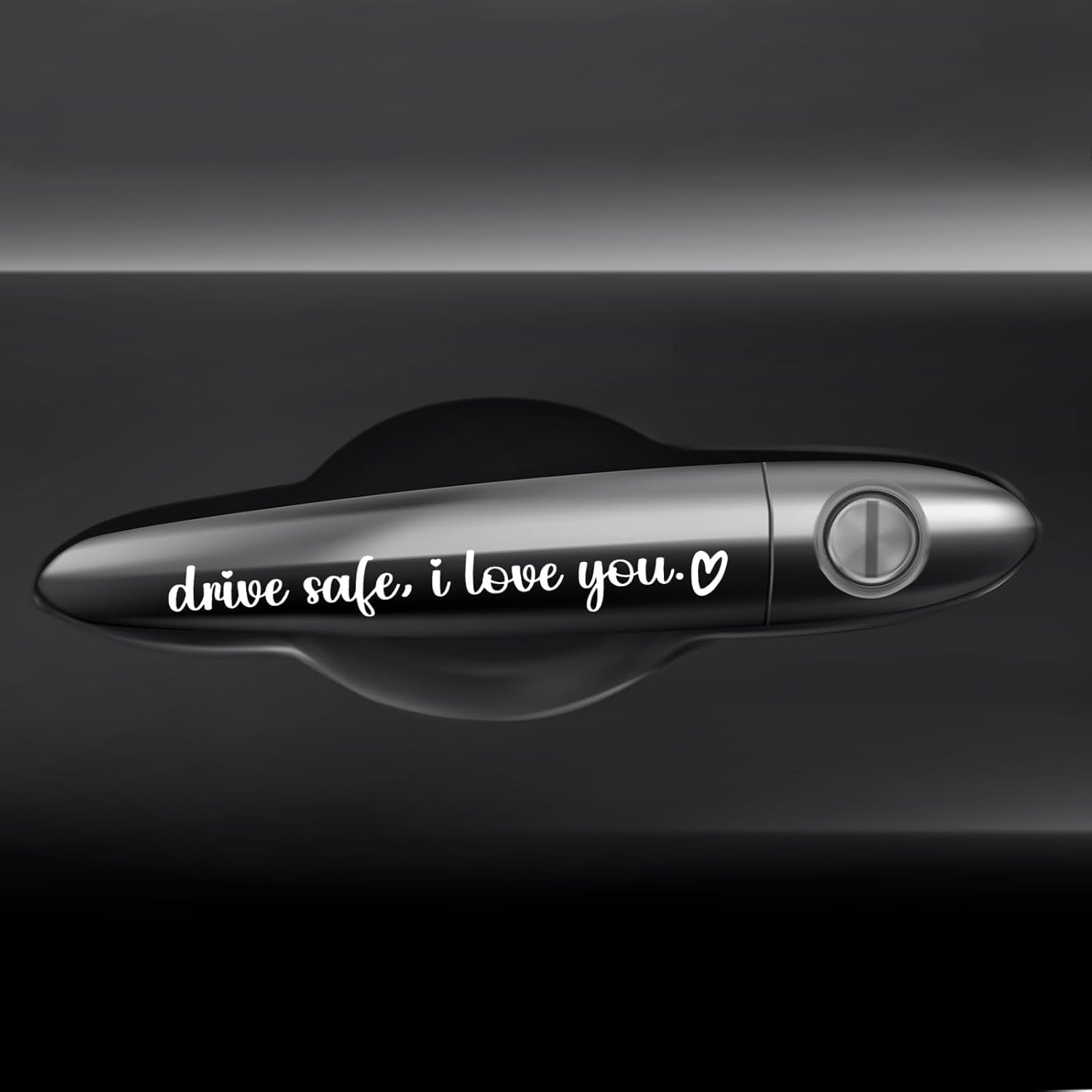 5 Pcs Drive Safe I Love You Sticker, White I Love You Drive Safe Mirror Stickers for Rearview Mirror & Windshield, Reusable Funny Car Decals for Couples & Family - Image 5