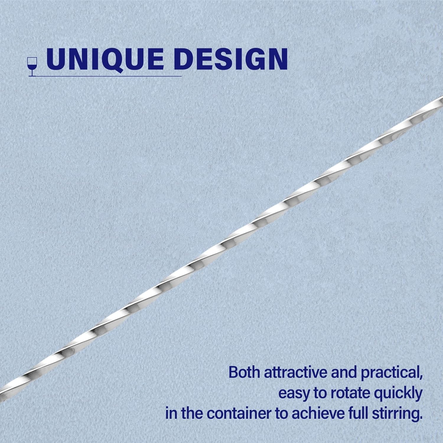 Bar Spoon Cocktail Mixing Stirrers for Drink, Stainless Steel 12 Inches Long Handle, Silver 2 Pieces - Image 4