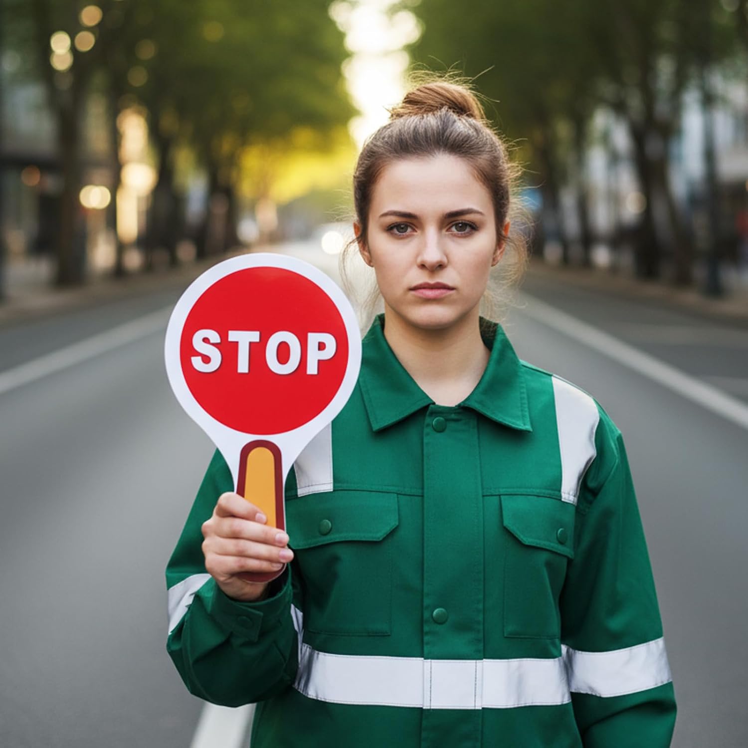 2Pcs Stop and Go Sign with Handle,Mini Stop Sign Double Sided for Guiding Teaching Traffic Safety - Image 5