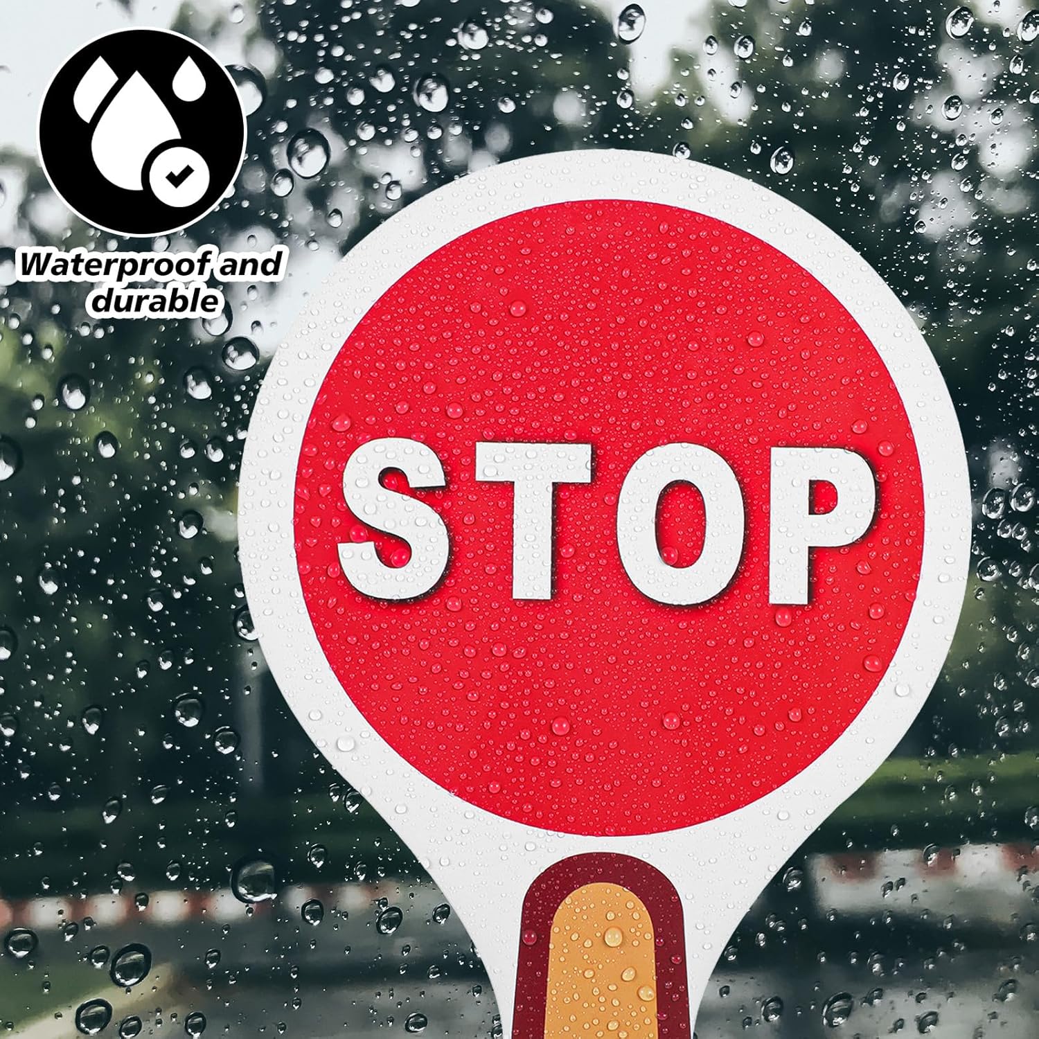 2Pcs Stop and Go Sign with Handle,Mini Stop Sign Double Sided for Guiding Teaching Traffic Safety - Image 6