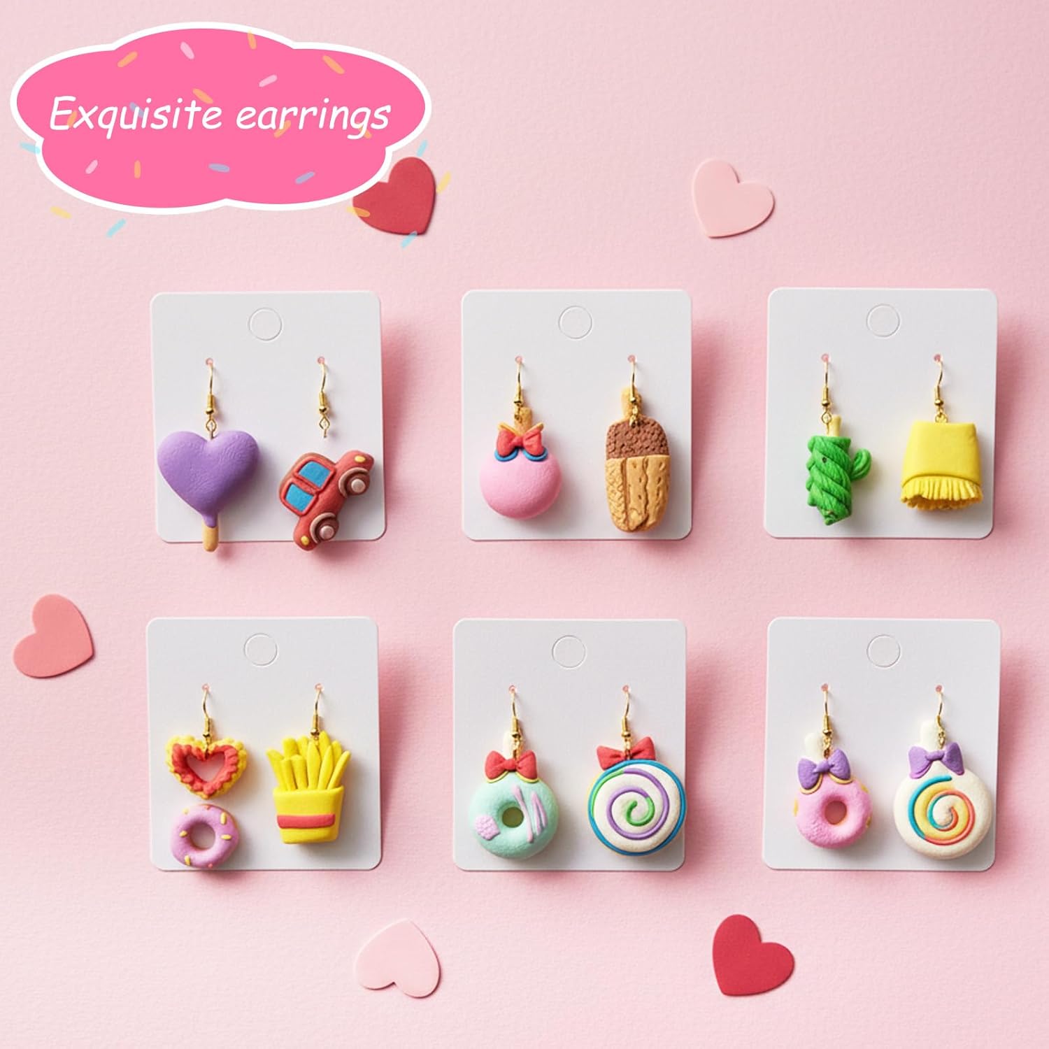 2Pcs Polymer Clay Molds for Jewelry Making Set,Silicone Air-Dry Clay Molds for Making Candy Lollipop Donut - Image 4