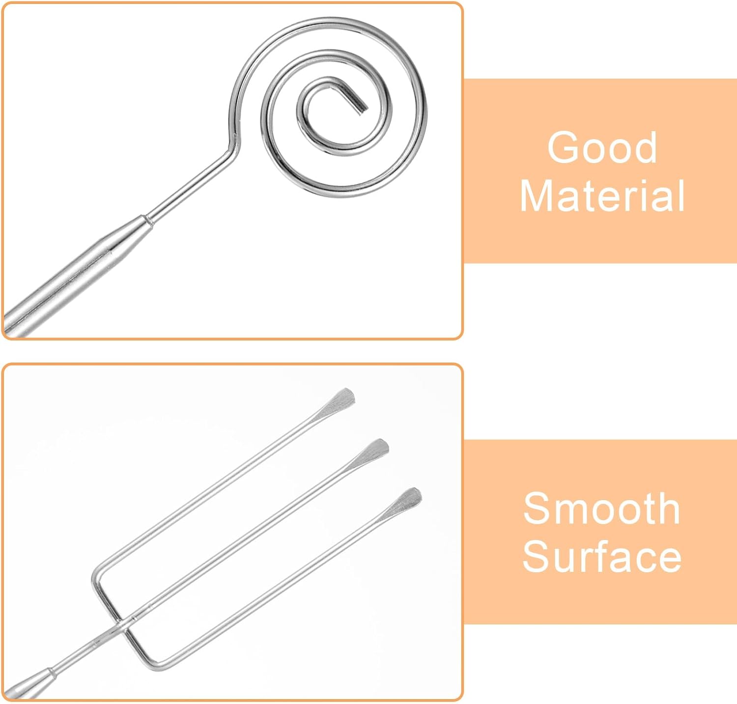 3PCS Chocolate Dipping Tool - Stainless Steel Candy Dipping Tools Baking Supplies Fondue Fork, Spiral Fork Cooking Tool Set, Dishwasher Safe - Image 2