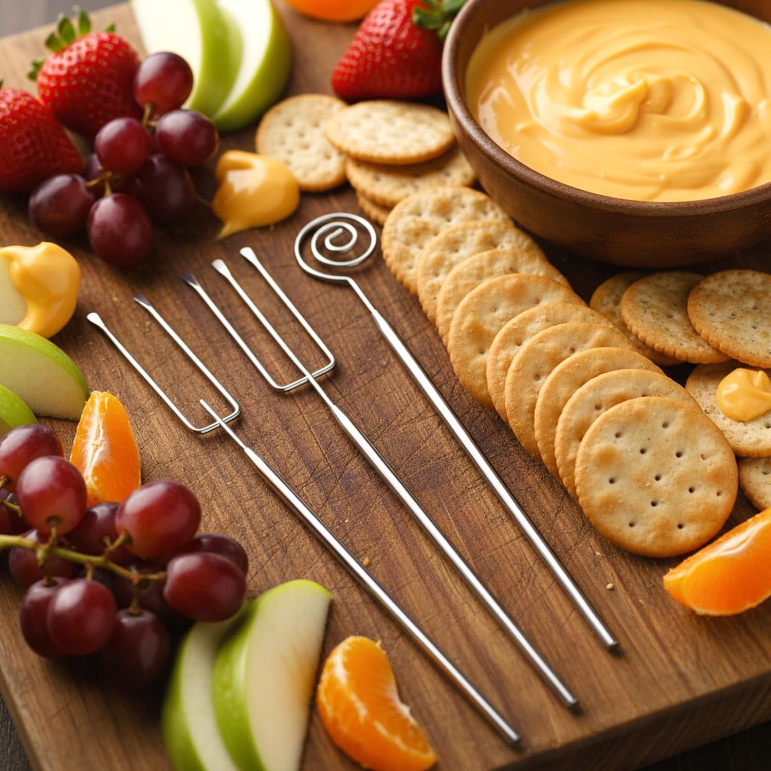 3PCS Chocolate Dipping Tool - Stainless Steel Candy Dipping Tools Baking Supplies Fondue Fork, Spiral Fork Cooking Tool Set, Dishwasher Safe - Image 4