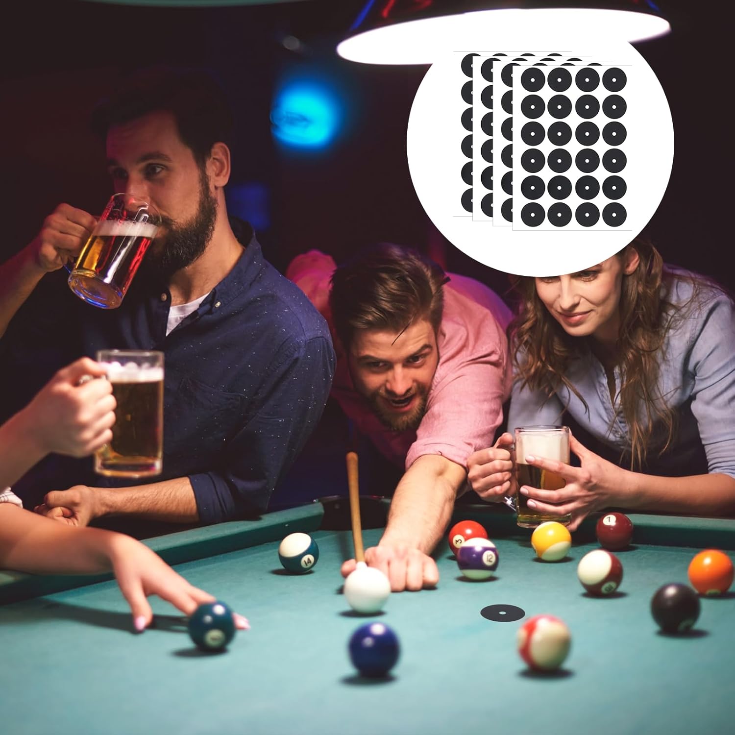 96Pcs Pool Table Marker Dots, Billiard Spot Position Stickers, Billiard Point Sticker Accessories, Pool Table Stickers - Image 4