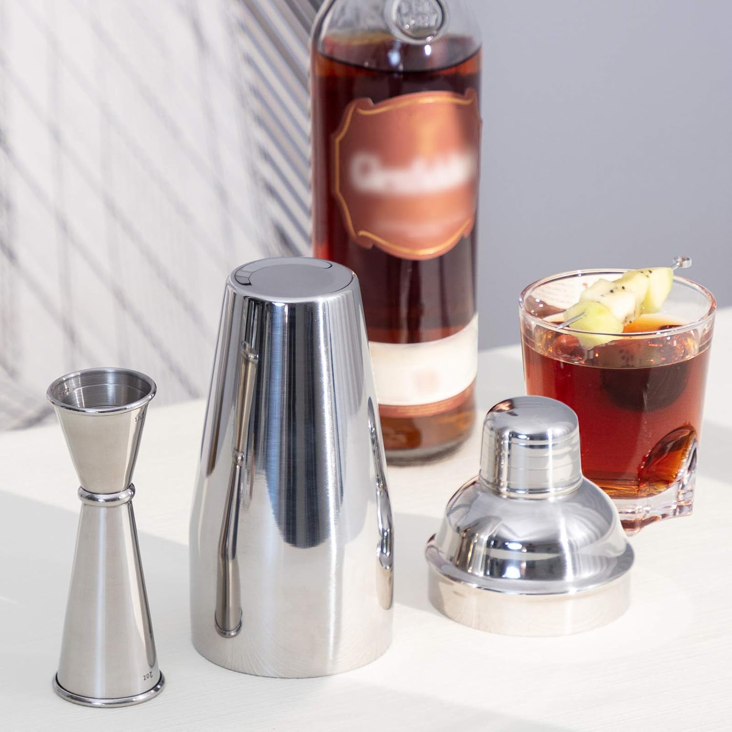 Jigger for Bartending, Double Cocktail Jigger Japanese Premium 304 Stainless Steel Jigger 2 OZ 1 OZ with Measurements Inside - Image 7