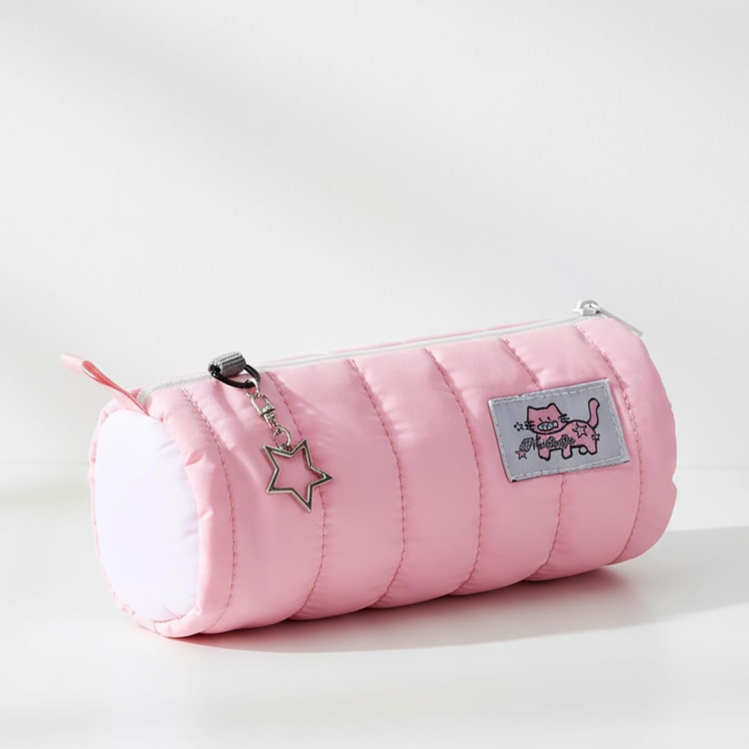 Pink Kawaii Pencil Case, Cream Roll Cartoon Large Capacity Cute Pencil Bag with Zipper, Cat Makeup Organizer Storage Box Office Stationery Nice Gift Stocking Stuffers - Image 7