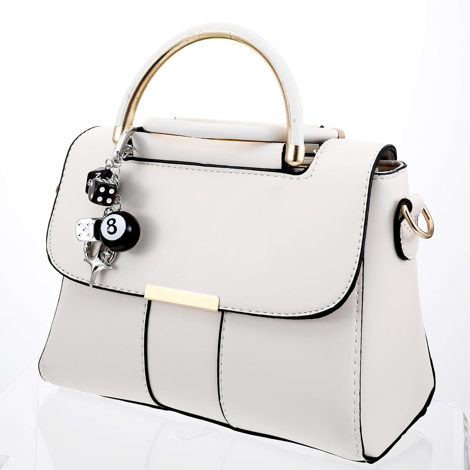 8 Ball Dice Keychain Charms,Y2K Bag Charm for Handbags Cool Purse Charms Key Chain Accessories Charm for Women - Image 5