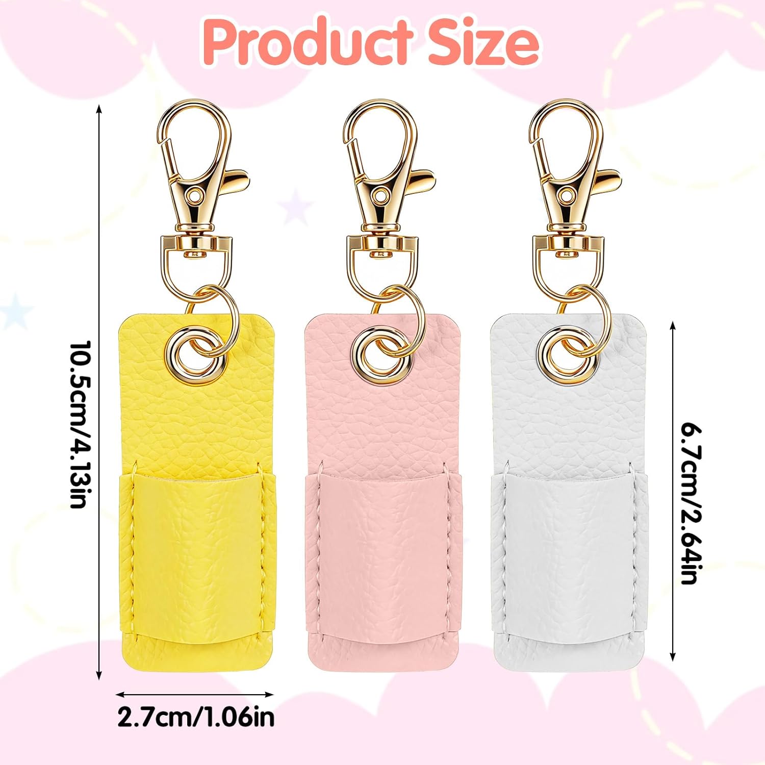 3Pcs Lanyard Pen Holder,Single Lanyard Pen Holder Anti-Lost PU Leather Badge Pens Keychain for Nurses,Courier,Office Supplies - Image 1