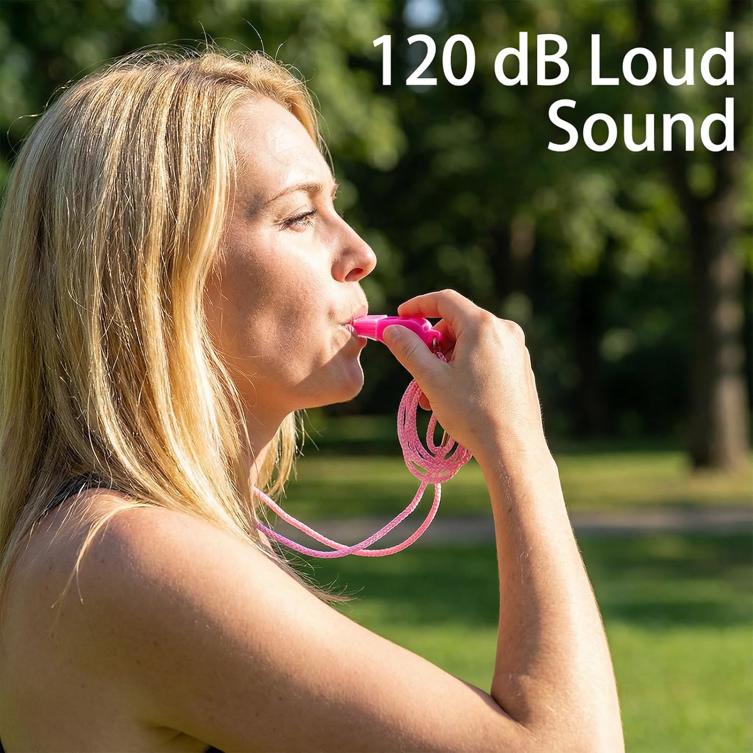 2PCS Pink Coach Whistle with Lanyard, High-Pitched Plastic Whistles Emergency Loud Crisp Sound for Coach Outdoor Safety Referee Lifeguard Teachers Dog Training - Image 5