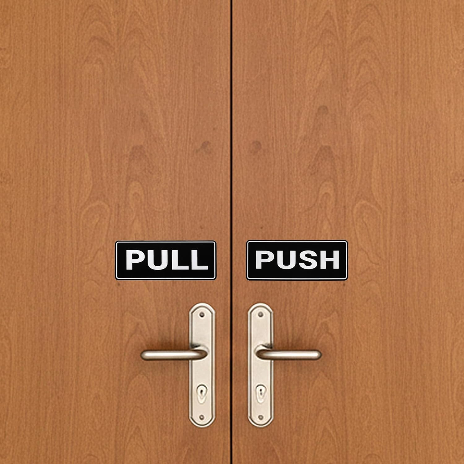 6Pack Push Pull Door Stickers,Adhesive Push and Pull Signs Stickers for Glass Doors and Other Side Doors in Business,Stores,Cafes,Shops - (2 x 5