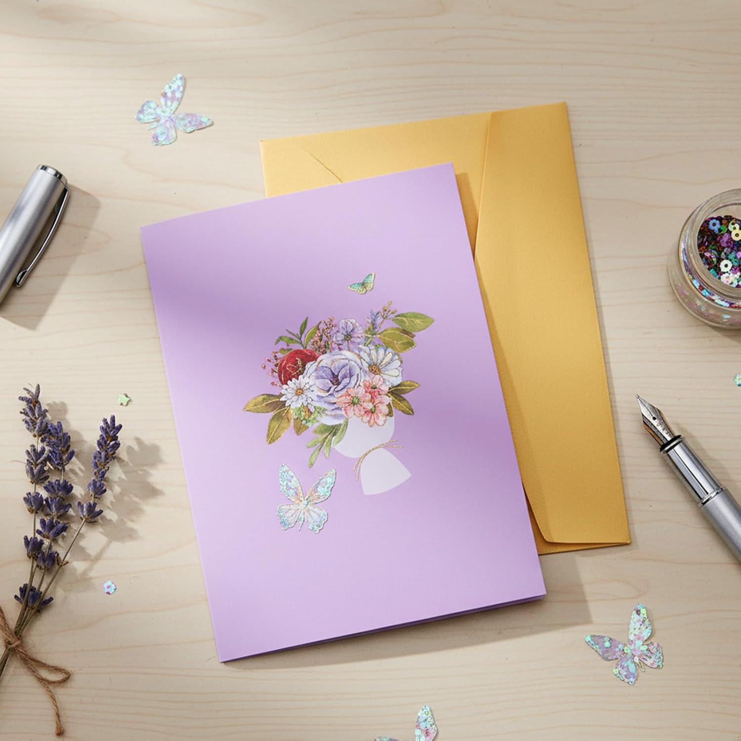 Butterfly Pop up Birthday Cards for Women, Pink Butterfly Waltz 3D Greeting Card for Birthday Anniversary Women’s Day Wedding Thank You Mother Wife Grandma - Image 5