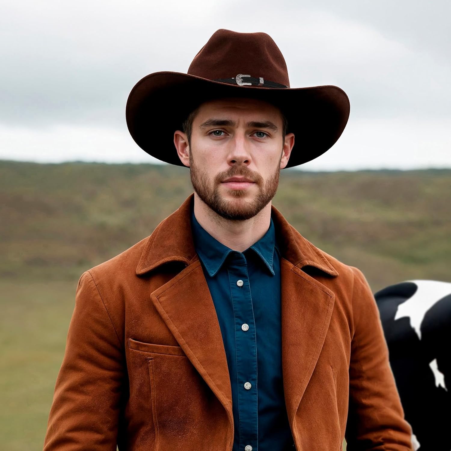 Cowboy Hat Band for Men, Adjustable Cowboy Hat Accesories for Western Fedora Panama Belts Leather Cowgirl Hatbands - Image 6
