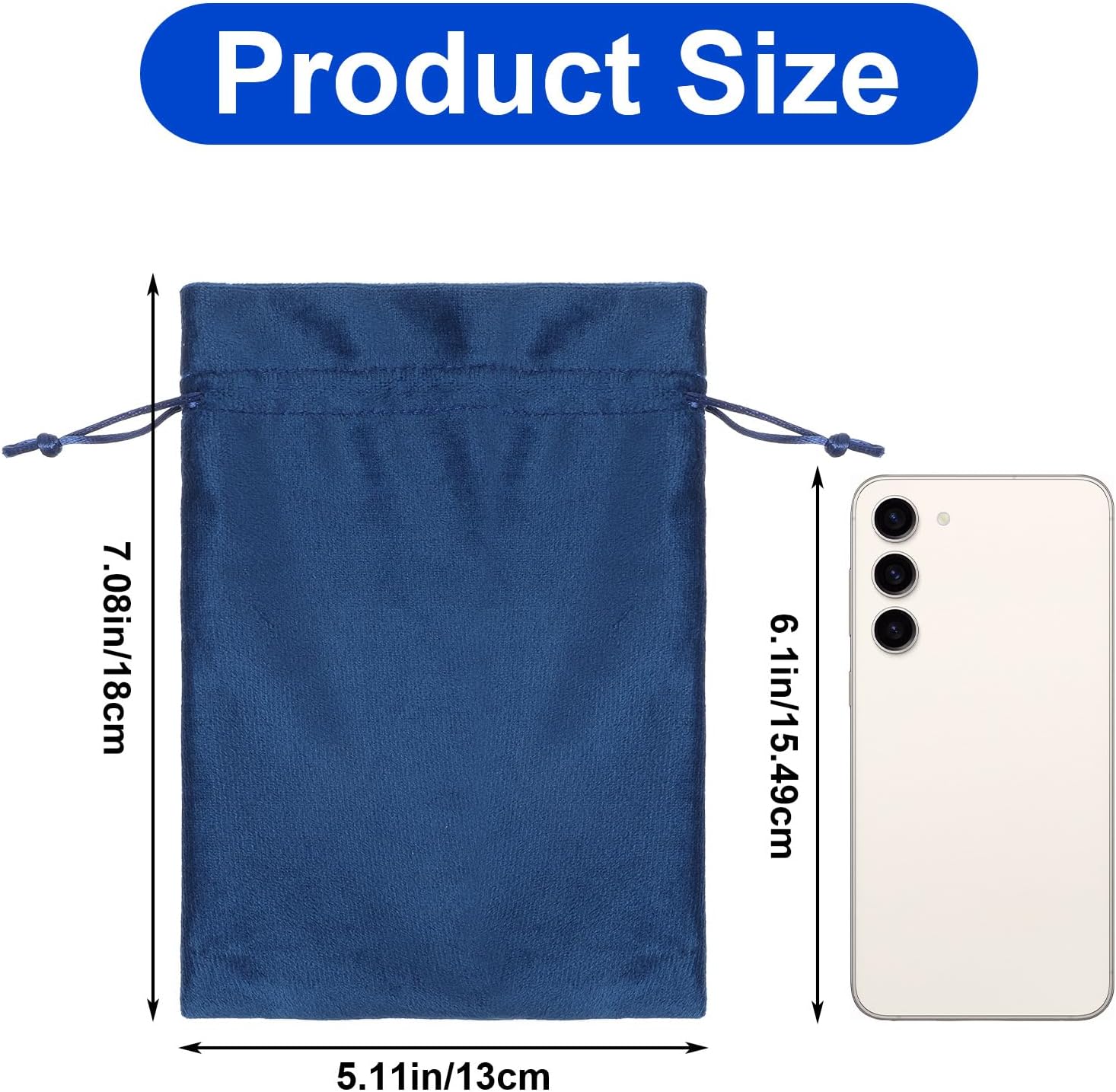 Shimmeroo 4PCS 7x5 Inch Drawstring Pouch, Soft Gift Bags Dice Bag Drawstring Favor Bags for Tarot Rune Jewelry Crystal Wedding Party Candy Bag(4 Colors) - Image 1