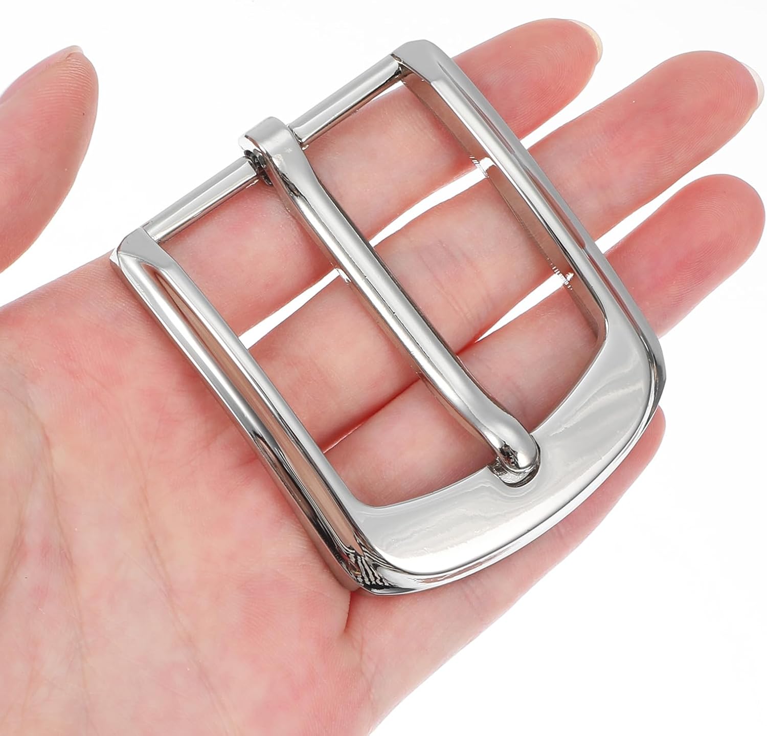 3 Pcs Classic Belt Buckle Replacement for Men & Women,38-40 mm (1.5-1.6 inch) Interchangeable Buckles with 3 Colors - Black+Silver+Bronze - Image 4