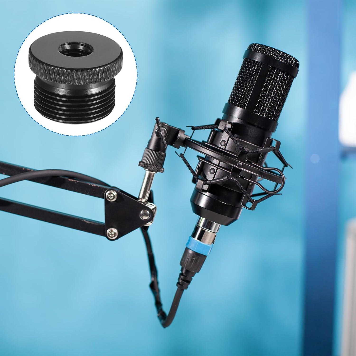 4 Pcs Mic Stand Adapter Microphone Stand Adapter 1/4 Female to 5/8 Male Screw Adapter Thread Tripod Screw Adapter for Microphone Stand Mount to Camera Tripod - Image 5
