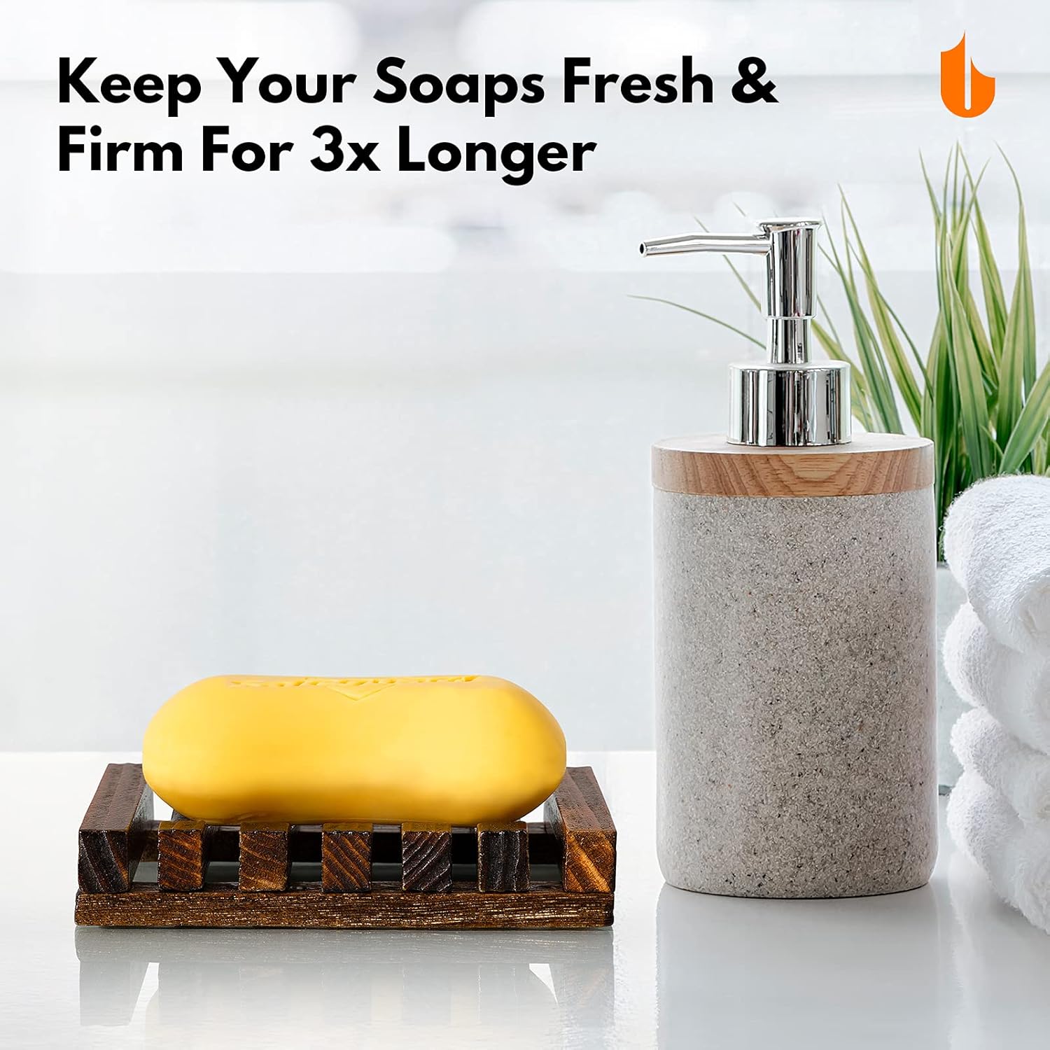 Natural Wooden Soap Dish Soap Saver Holder Soap Tray for Bathroom, Biodegradable, Zero Waste, Plastic Free, Charcoal Color - Image 3