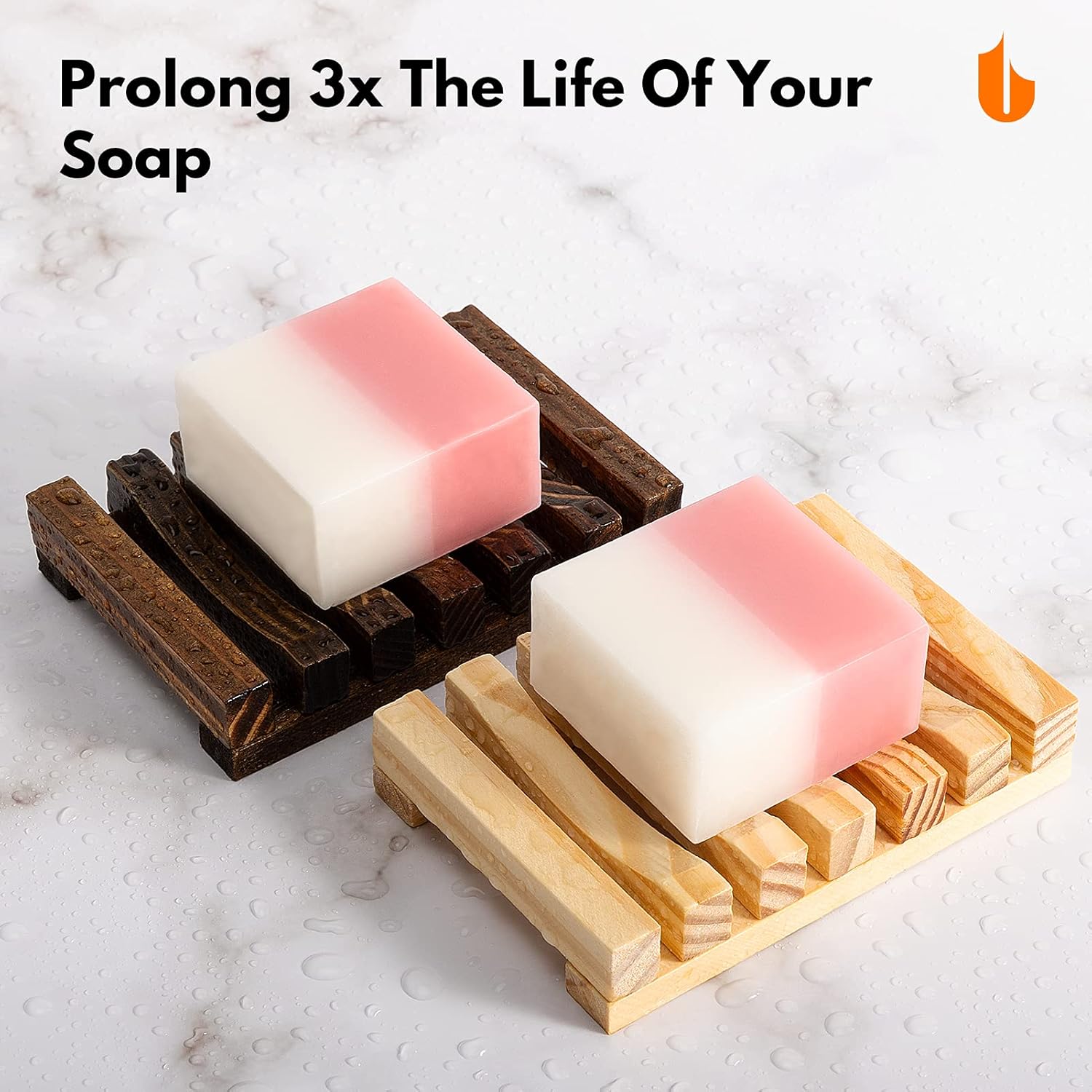Natural Wooden Soap Dish Soap Saver Holder Soap Tray for Bathroom, Biodegradable, Zero Waste, Plastic Free, Charcoal Color - Image 4