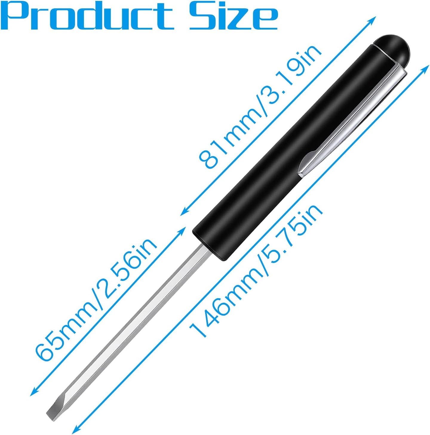 2 PCS Mini Pocket Screwdriver with Magnetic Slotted Tips Reversible Double Ended Bit - Phillips and Flat Head - Image 2