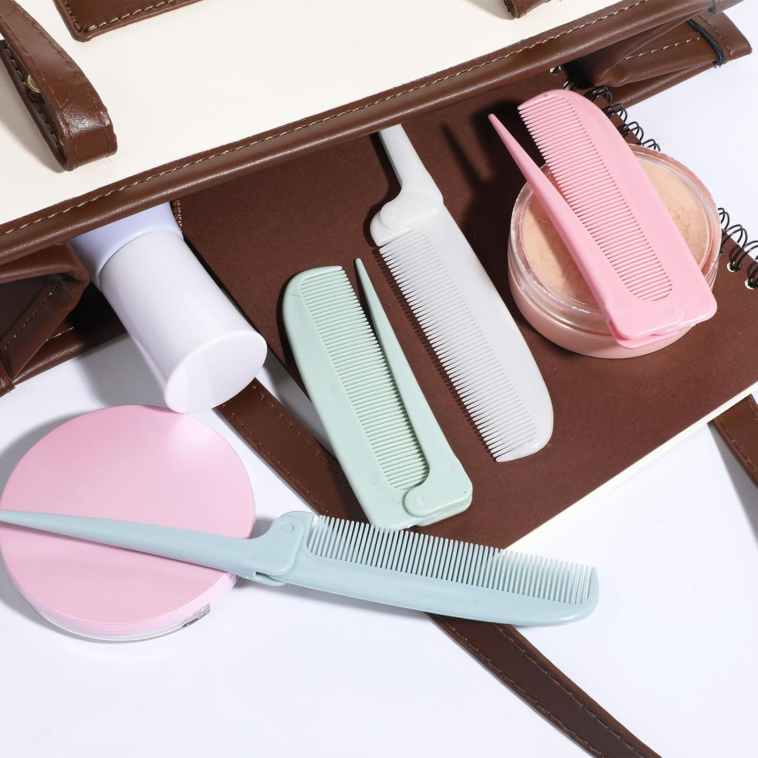 4 Pcs Rat Tail Folding Combs, Hair Parting Comb Travel Foldable Comb for Men & Women, Portable Small Mini Travel Styling Combs for Braids & Hair Styling - Image 4