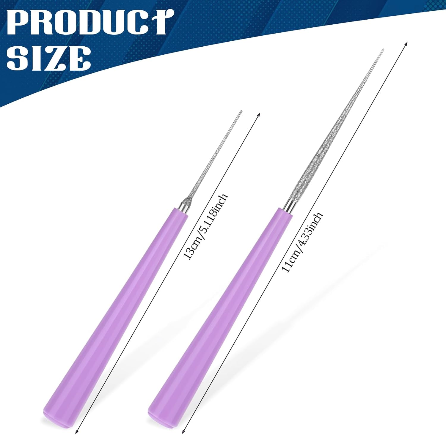 2 Piece Jewelry Making Bead Reamer Tool, Diamond Bead Reamer Tipped Hole Enlarger for Pearls & Beading - Image 1