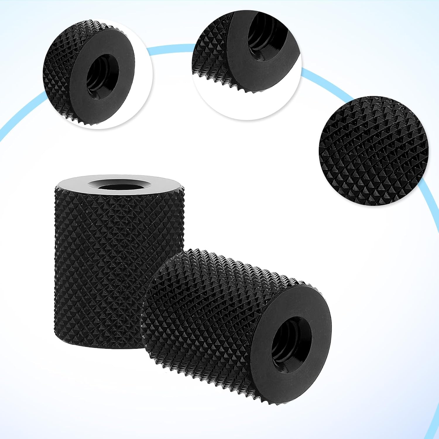 4 Pcs Double Female Thread Tripod Cylinder Adapter Screw 1/4 to 1/4 with Center 1/4-20 Thread Photography Equipment Camera Tripod Nut Accessories Suitable for Electric Rails and Light Stands - Image 5