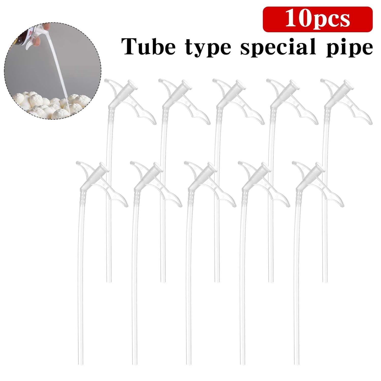 10Pcs Spray Foam Nozzle Attractive Expanding Foam Nozzles Spray Foam Replacement Tube for DIY Spraying as Shown Industrial Adhesives - Image 2