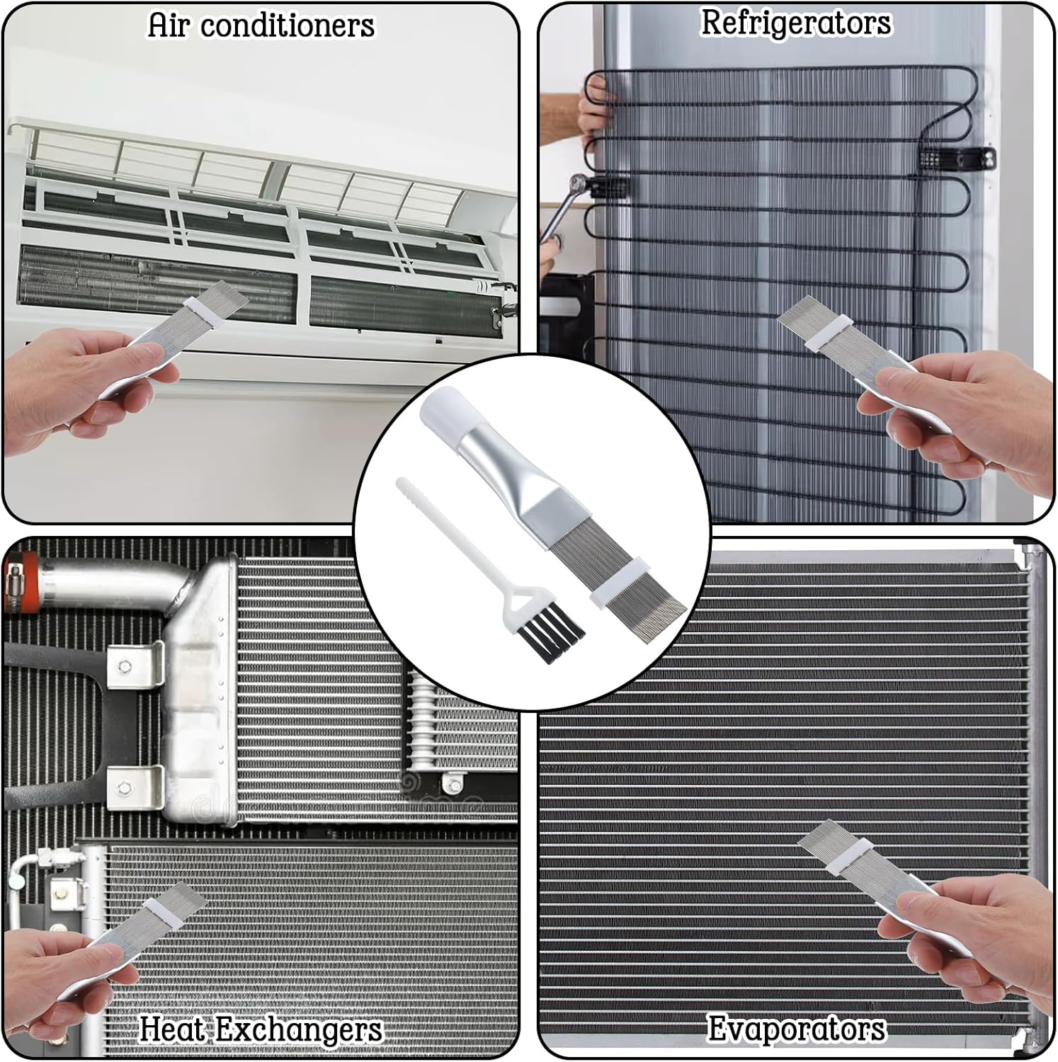 2Pcs Radiator Fin Comb,Coil Cleaning Brush Air Conditioner Fin Comb Kit for Combing Radiator Evaporator Condenser - Image 3