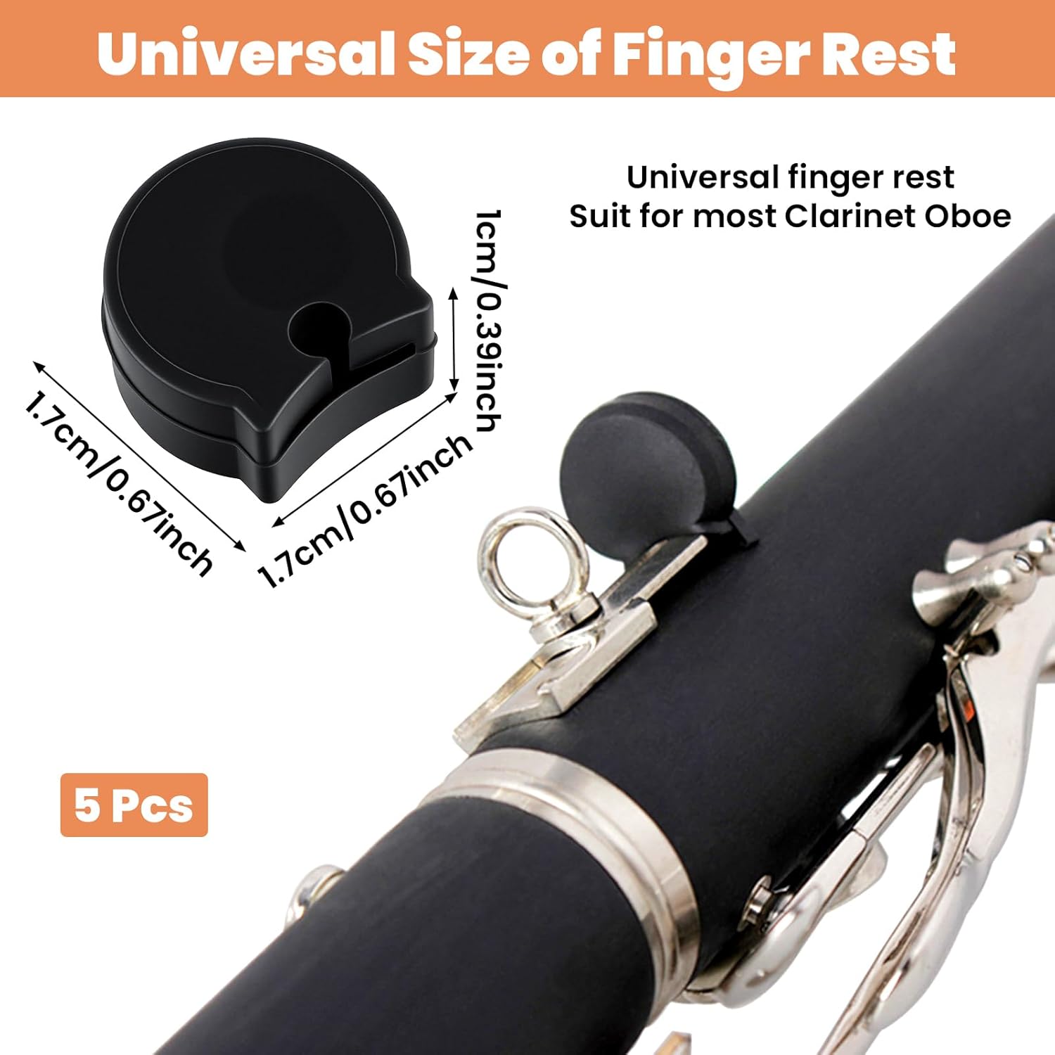 5PCS Clarinet Thumb Rest Cushion Soft Silicone Clarinets Oboe Thumb Rest Cushion Protector Thumbs Protector Fit for Most Clarinet - Image 1