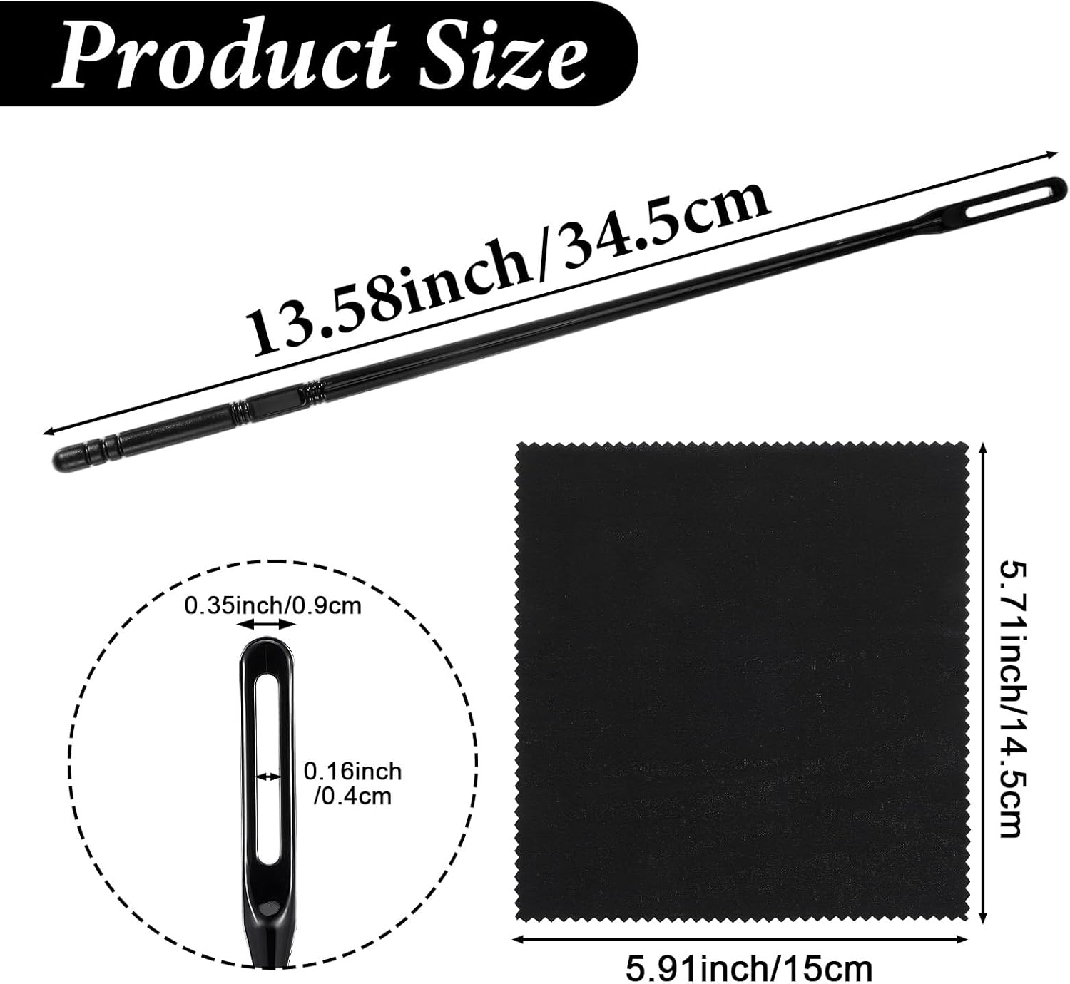 6Pcs Flute Cleaning Kit, 3Pcs Flute Cleaning Rod with 3Pcs Cleaner Polishing Cloth, Flutes Cleaner Swabs Stick Tools for Flutes Maintenance - Image 1